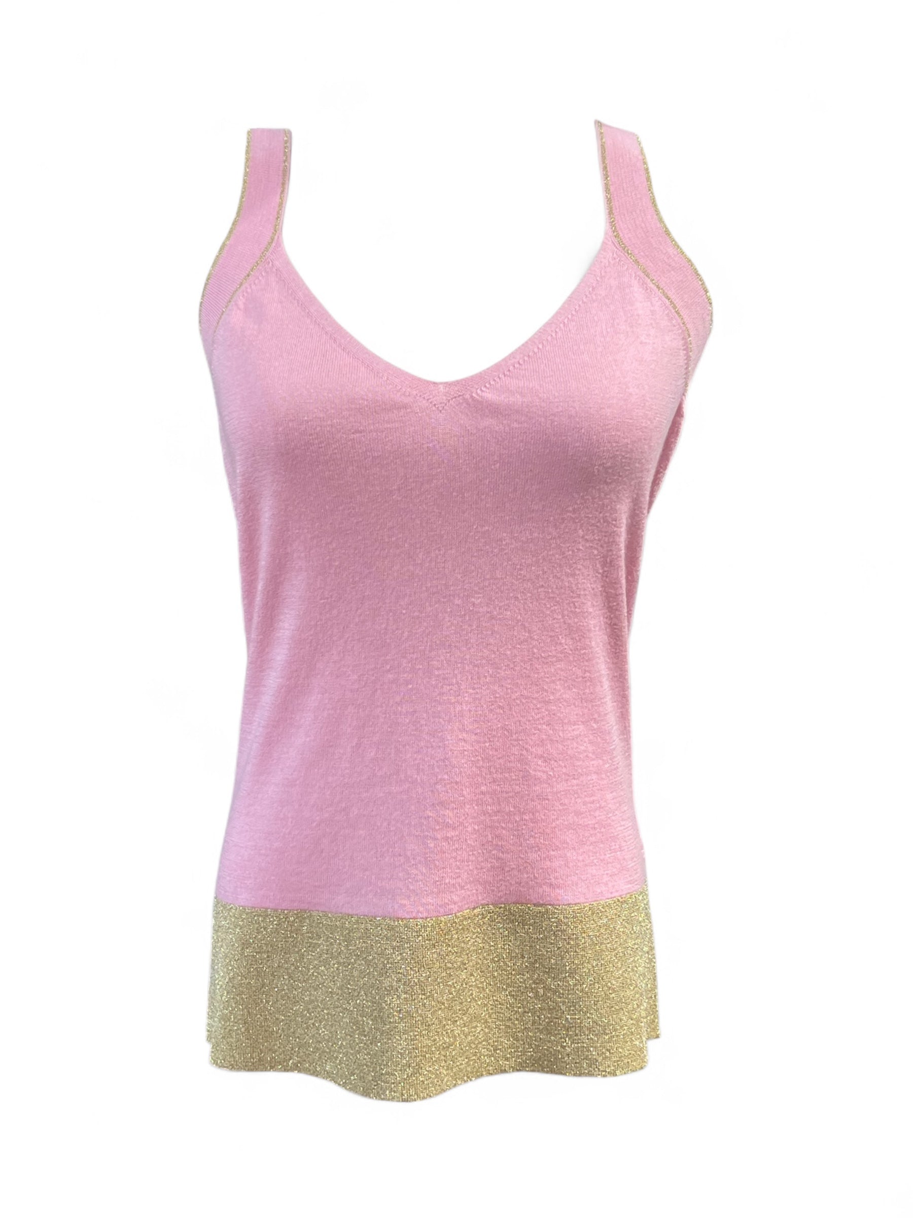Valentino - Rosa und goldfarbenes Ensemble Größe 38