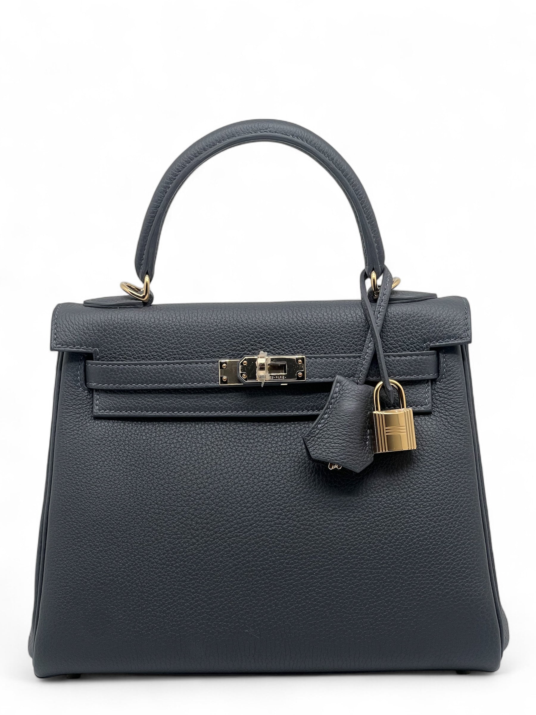Hermès - Kelly-Tasche 25 Zinn Grau