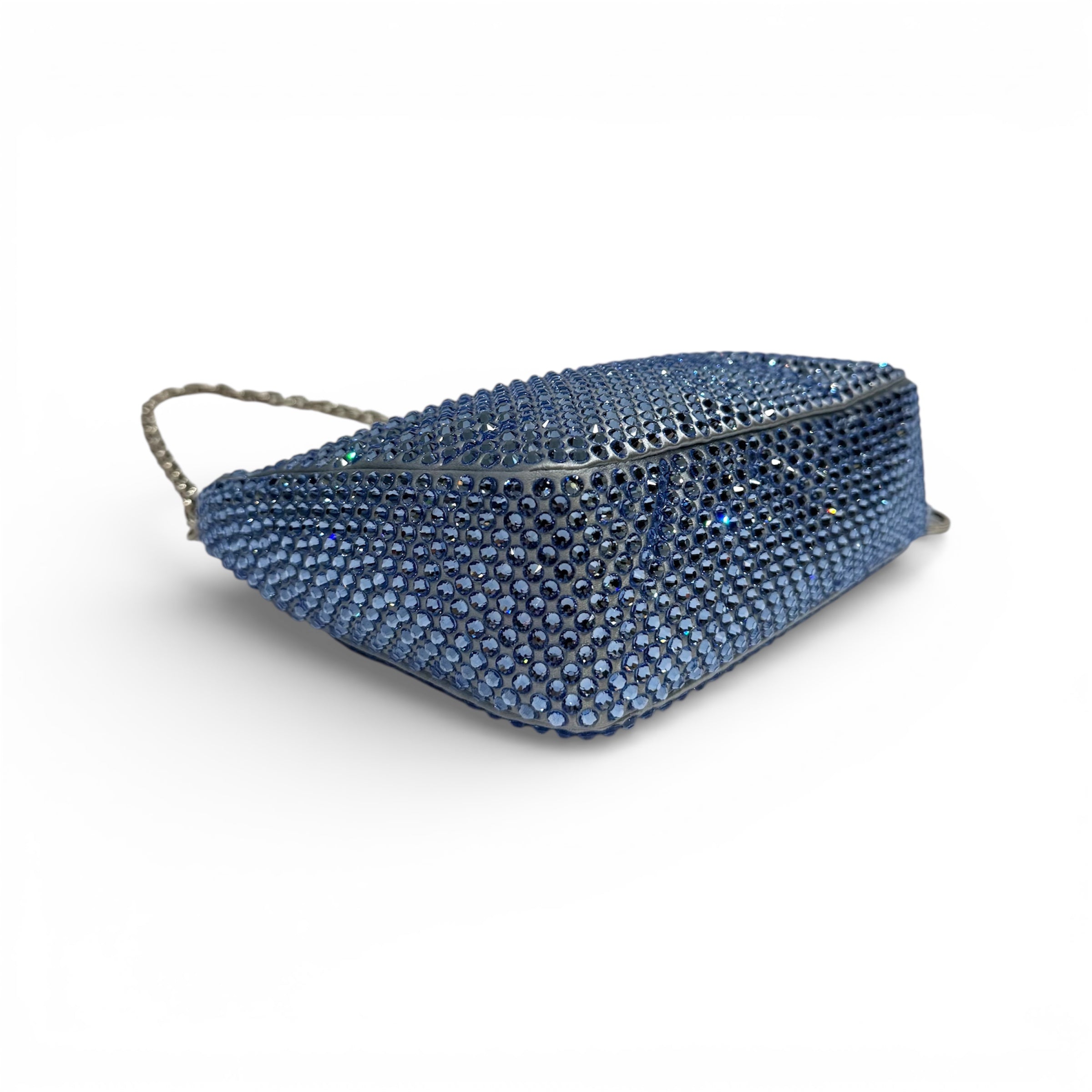 Prada – Re-Edition-Nylontasche mit Swarovski-Strass
