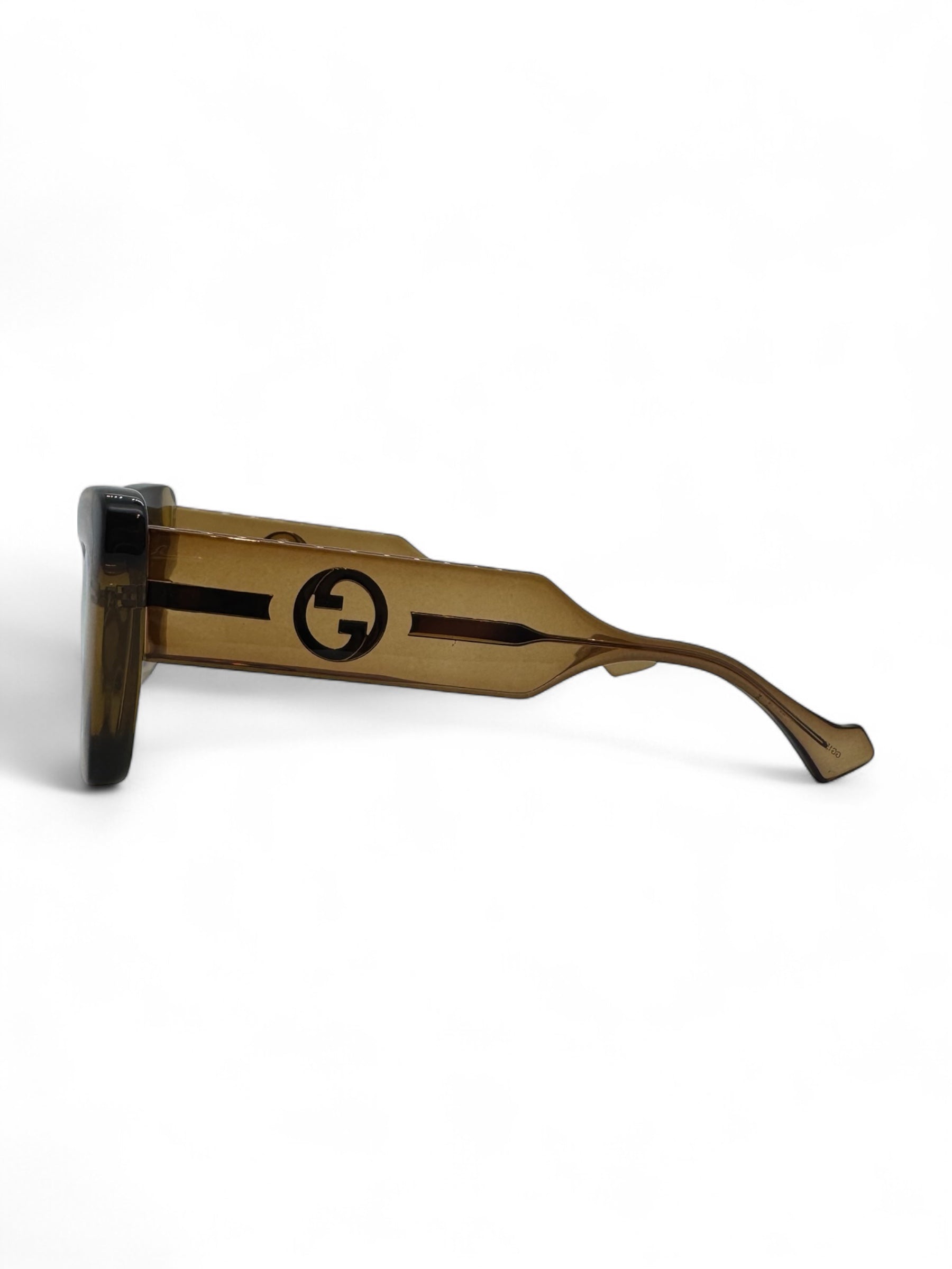 Gucci - Lunettes de soleil jaune en transparence