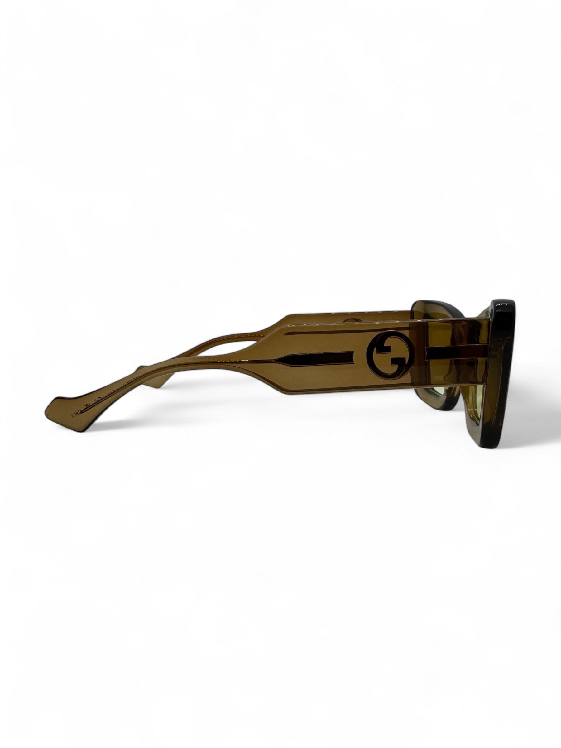 Gucci - Lunettes de soleil jaune en transparence
