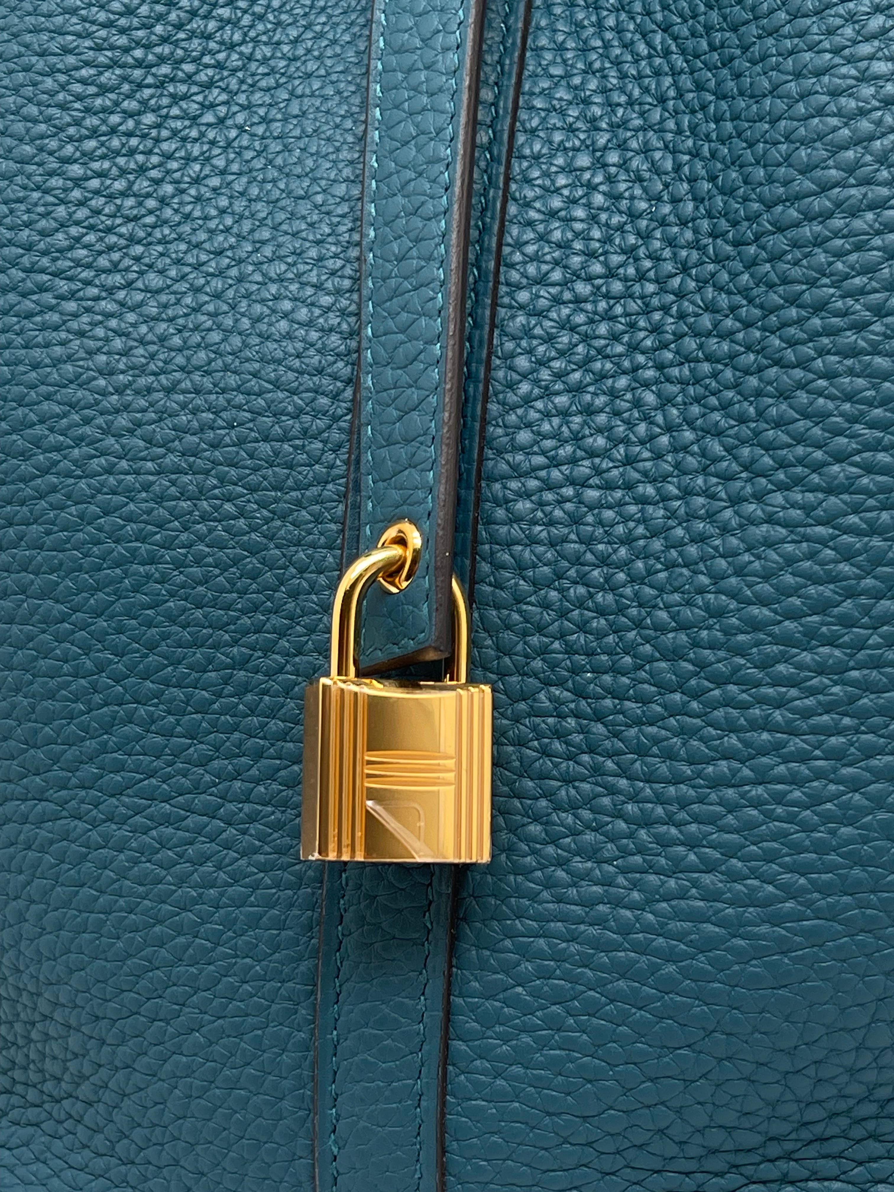 Hermès - Sac Picotin 22 Vert Bosphore