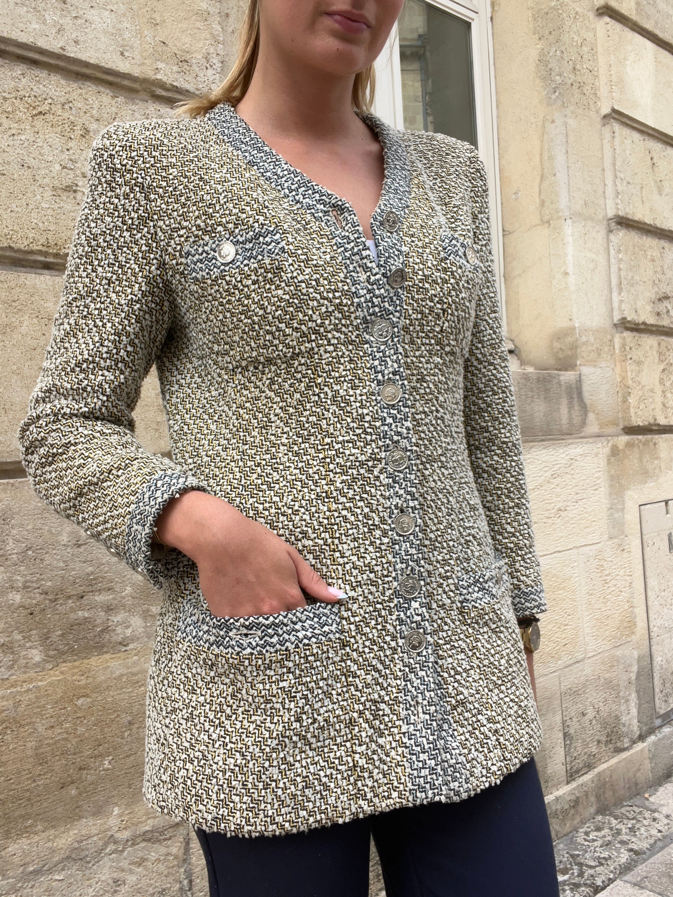 Chanel - Tweed coat, size 40