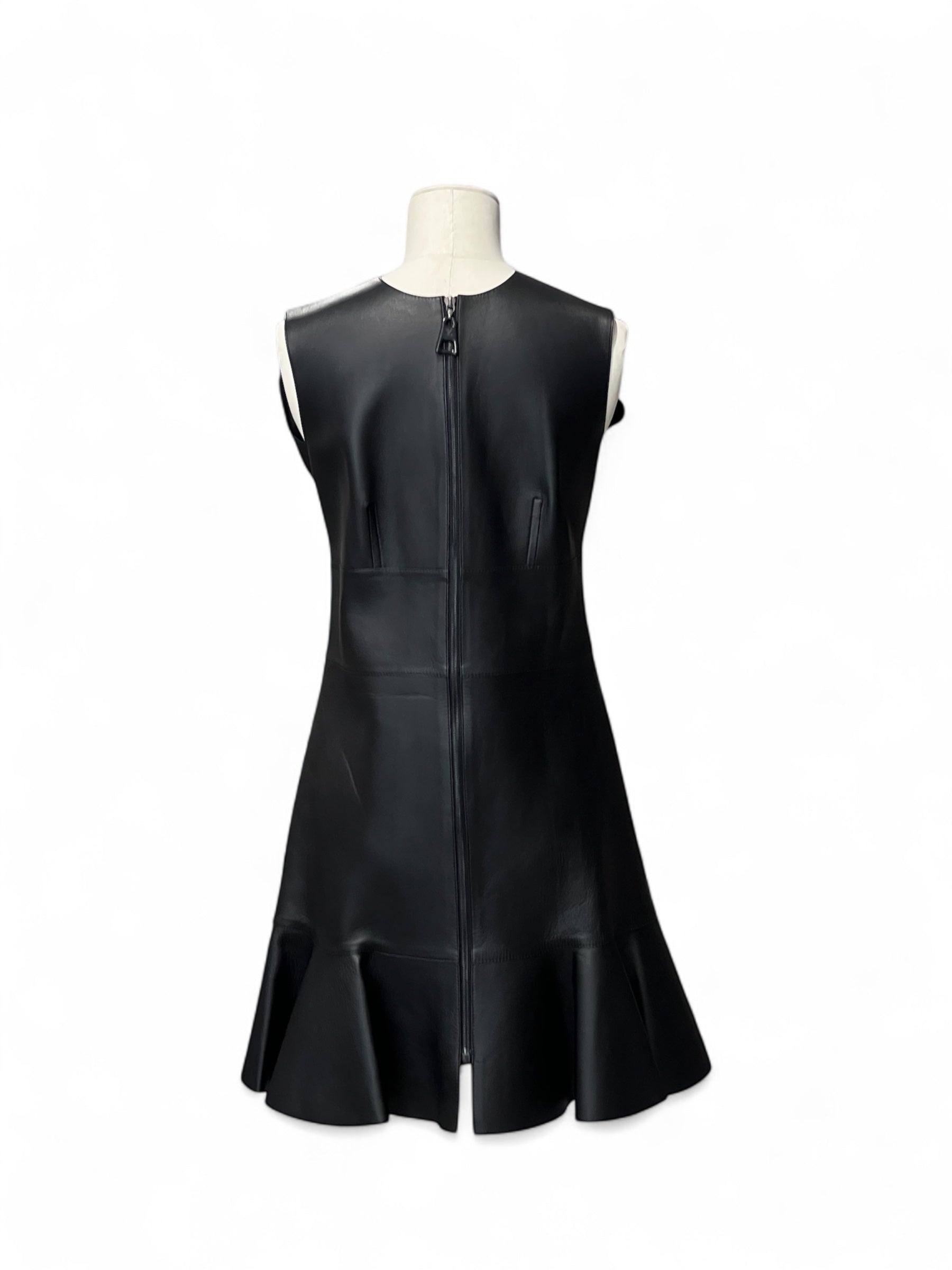 Hermès - Robe en cuir T36