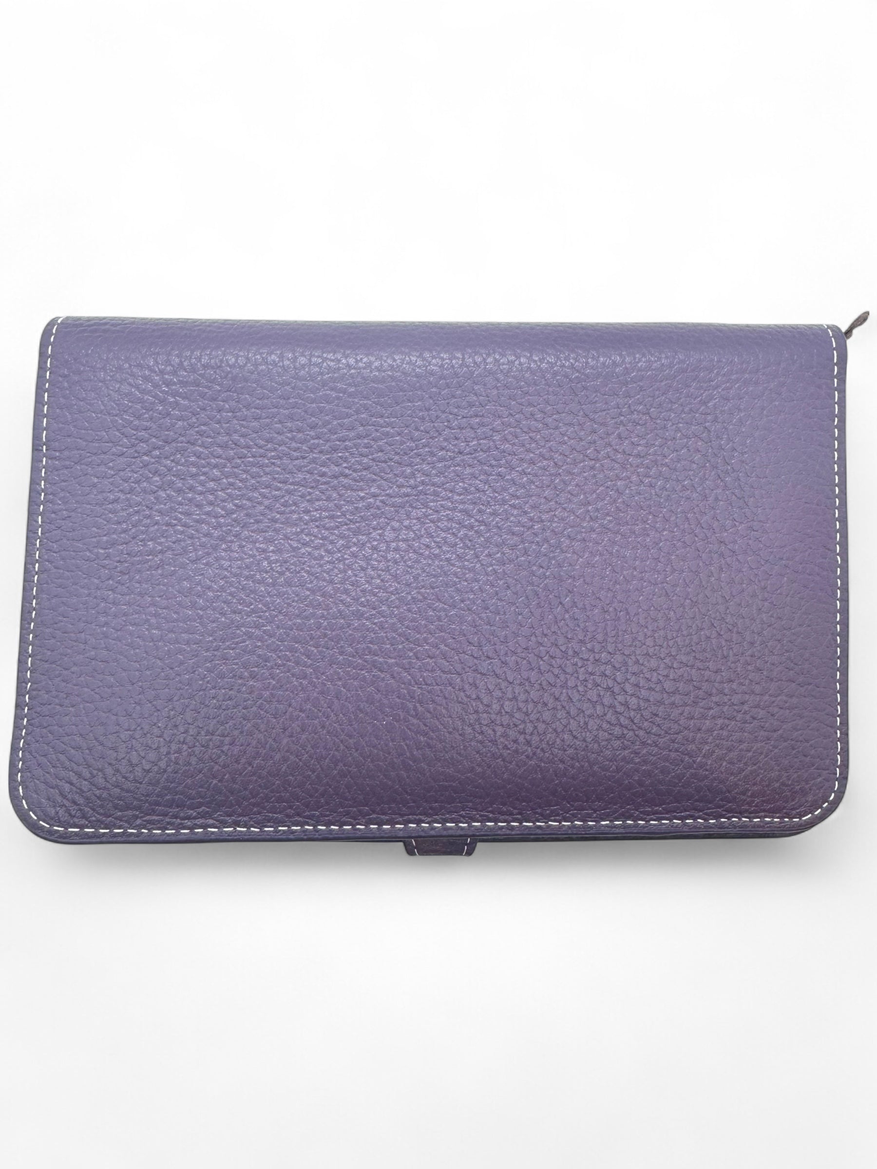 Hermès - Geldbörse aus lila Dogon-Leder