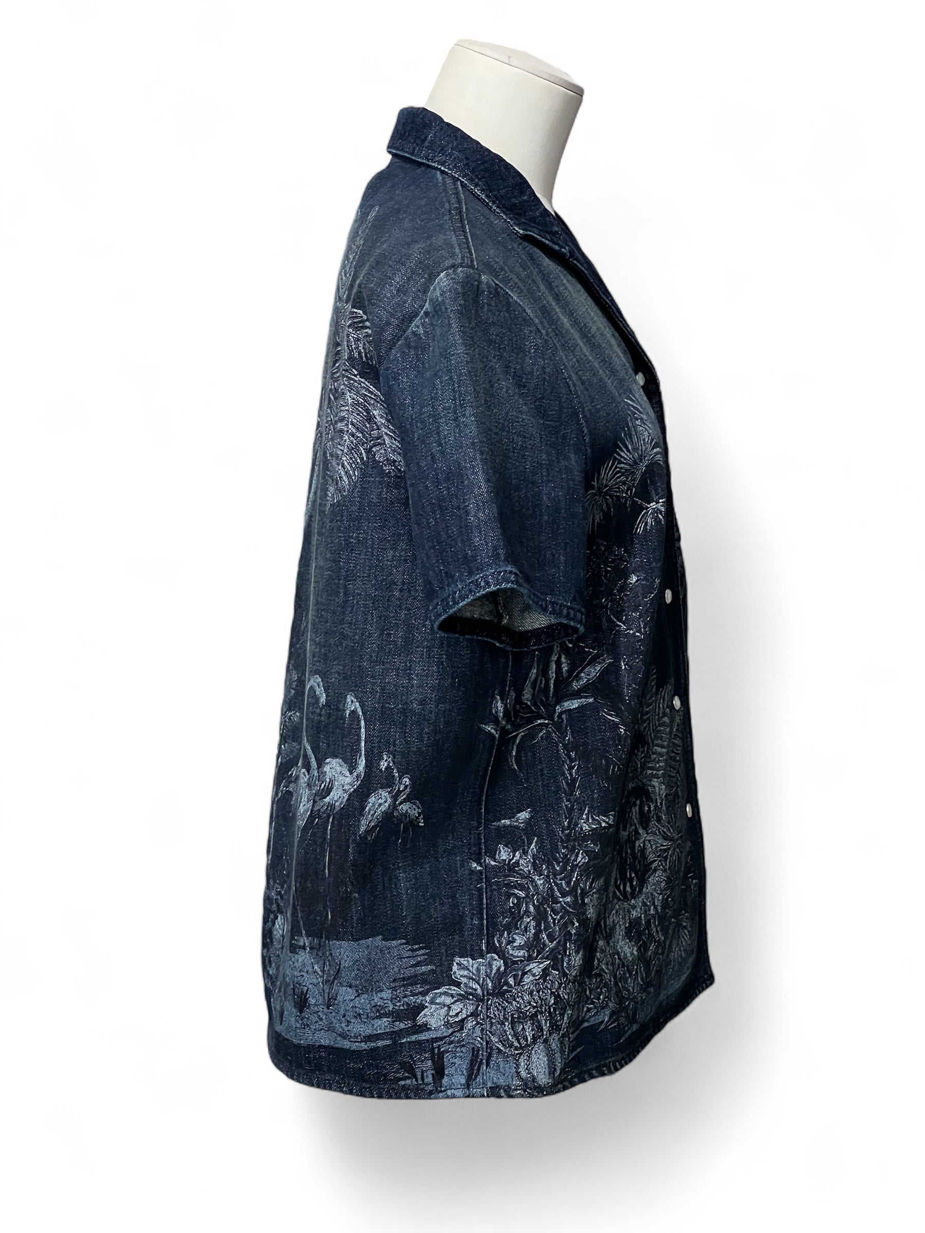 Christian Dior - Veste en jean à imprimé palmiers T34