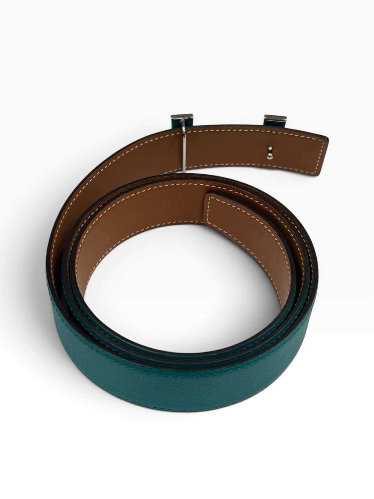 Hermès - Ceinture en cuir epsom émeraude