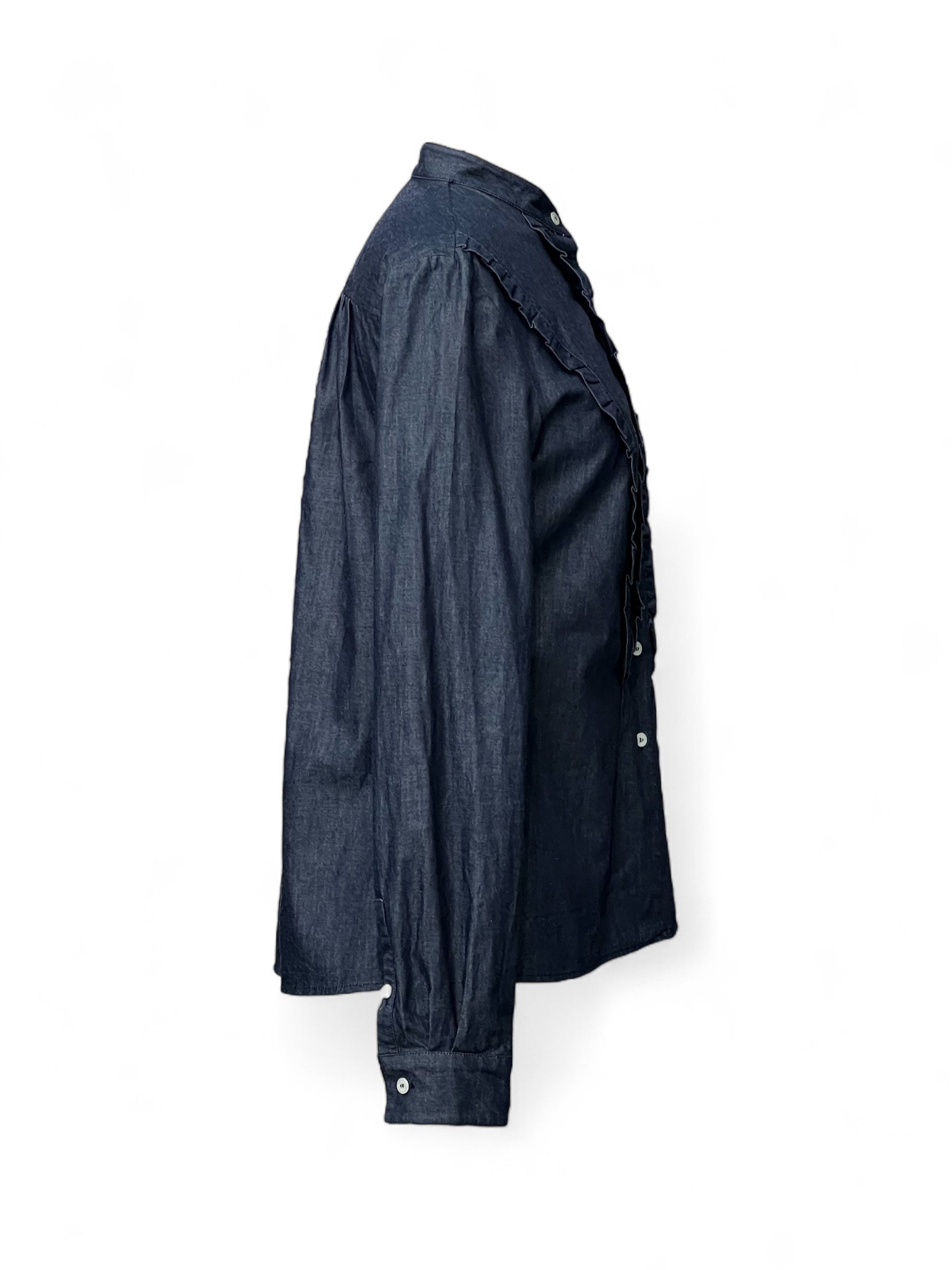 Miu Miu - Camicia con volant Miu Miu in cotone blu