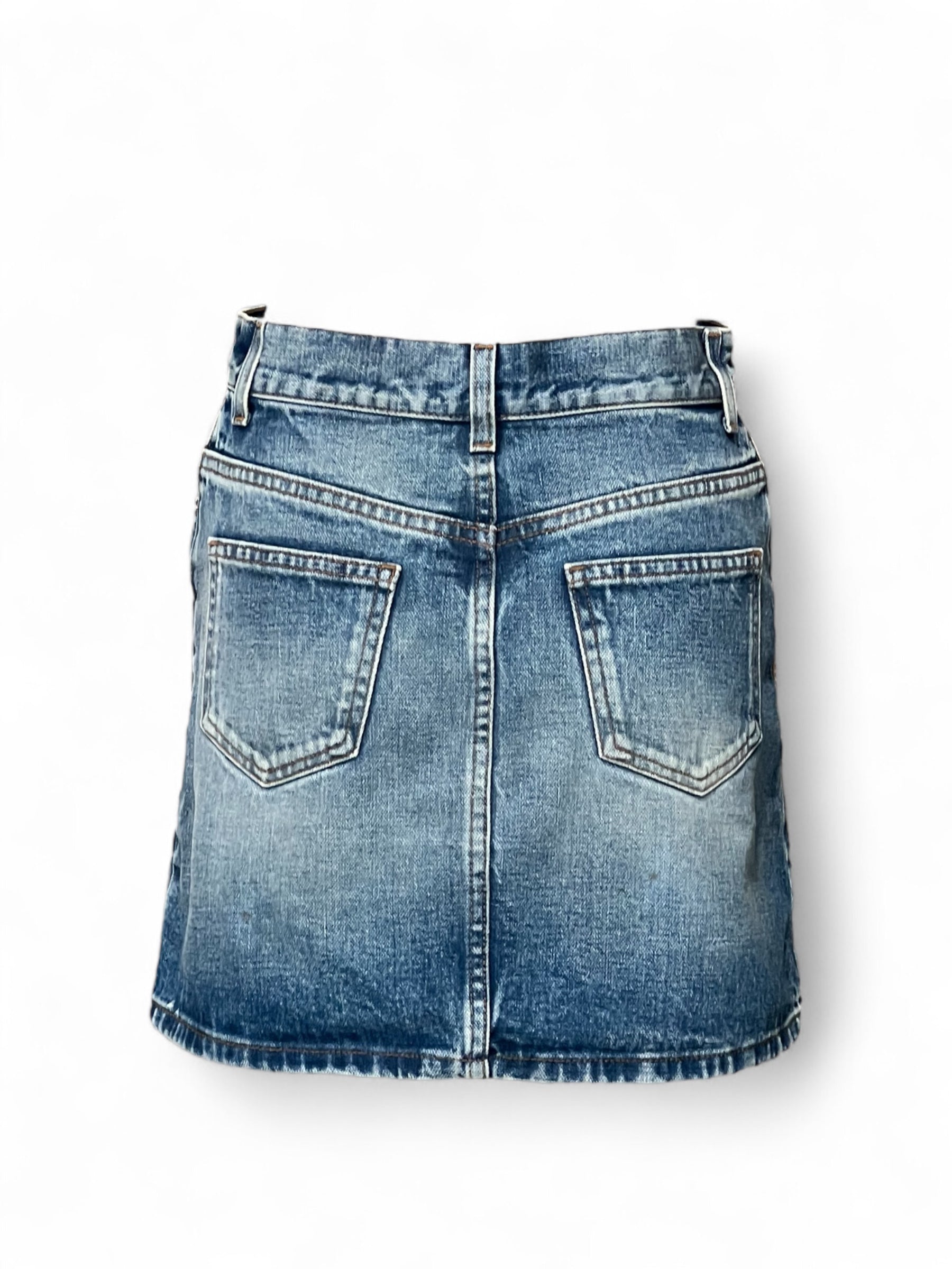 Gucci - Mini jupe brodée Bleu clair T36