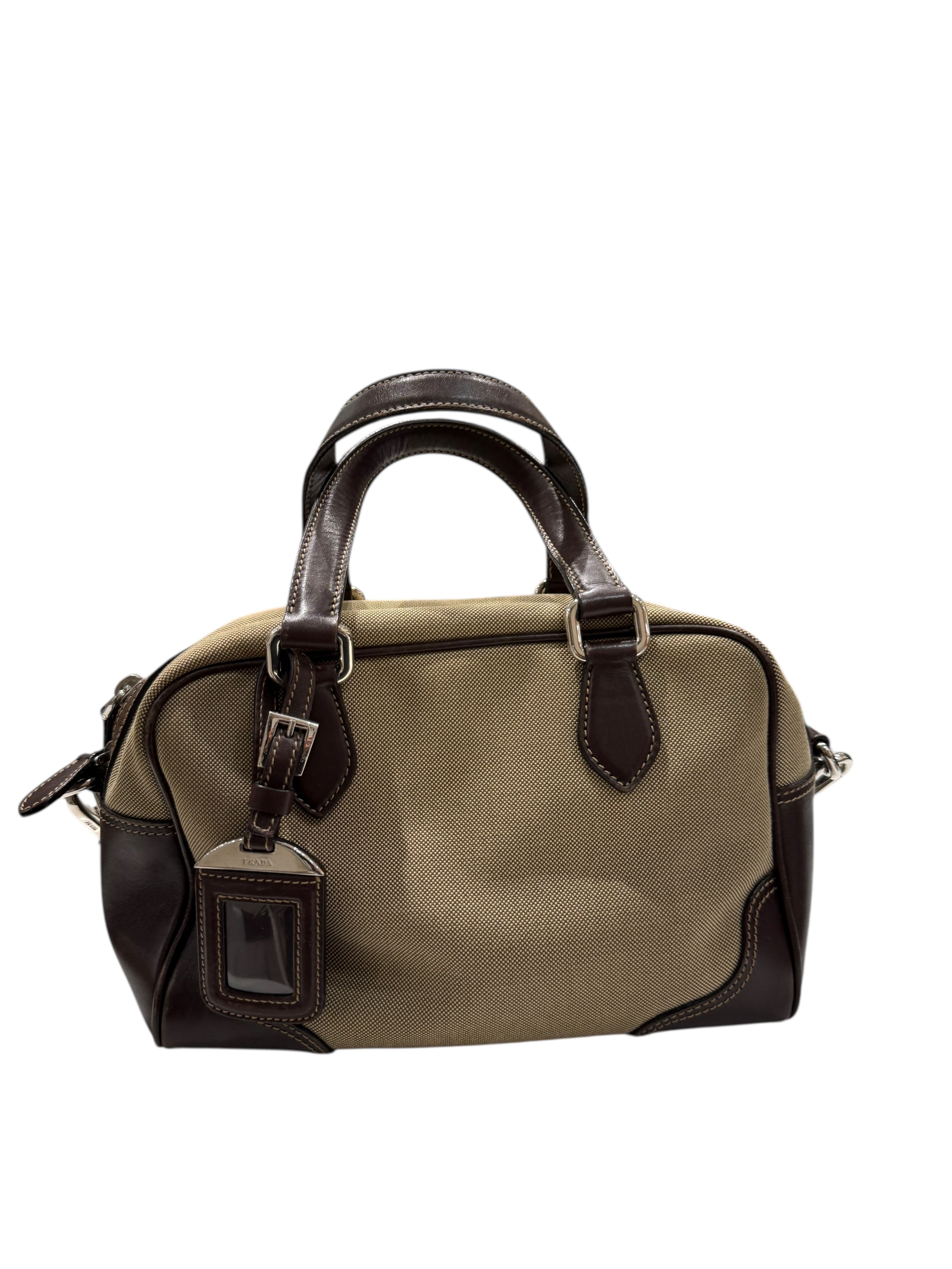 Prada - Sac Canapa Logo en toile et cuir