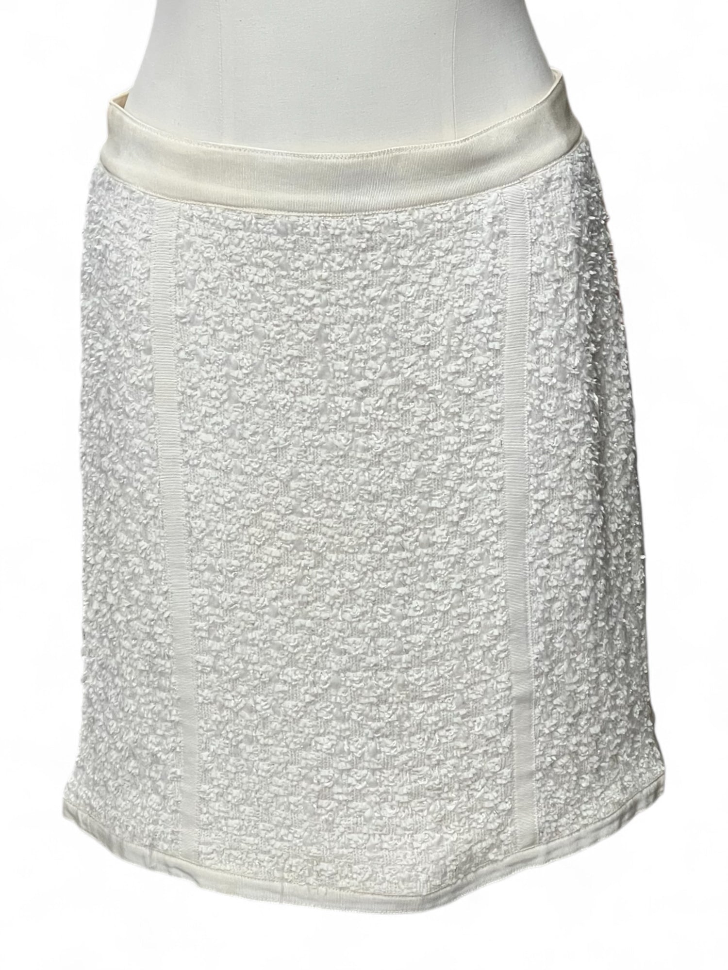 Chanel - Jupe blanche en tweed T34