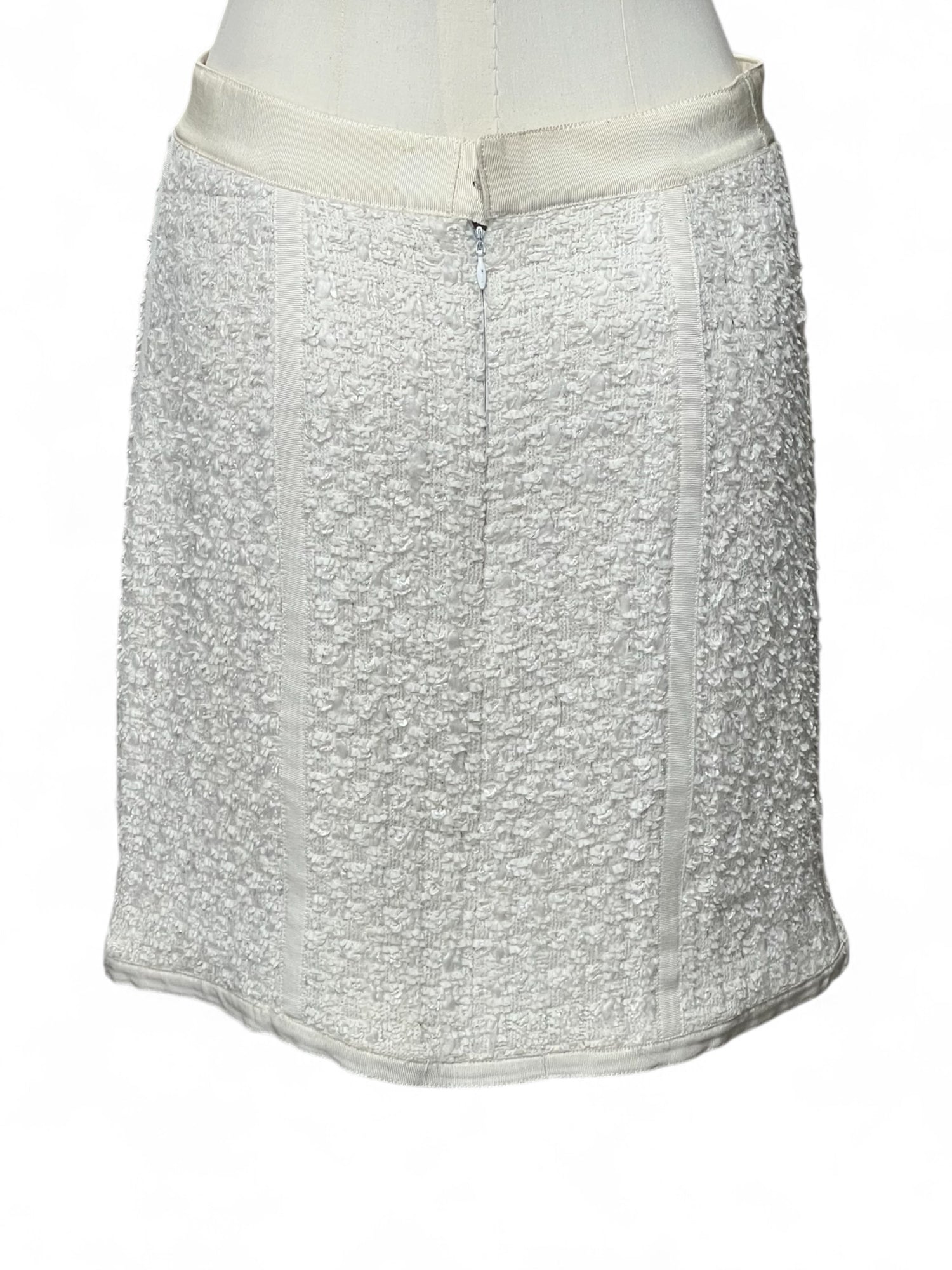 Chanel - Jupe blanche en tweed T34