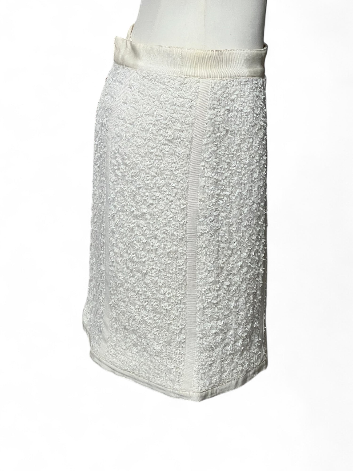 Chanel - Jupe blanche en tweed T34