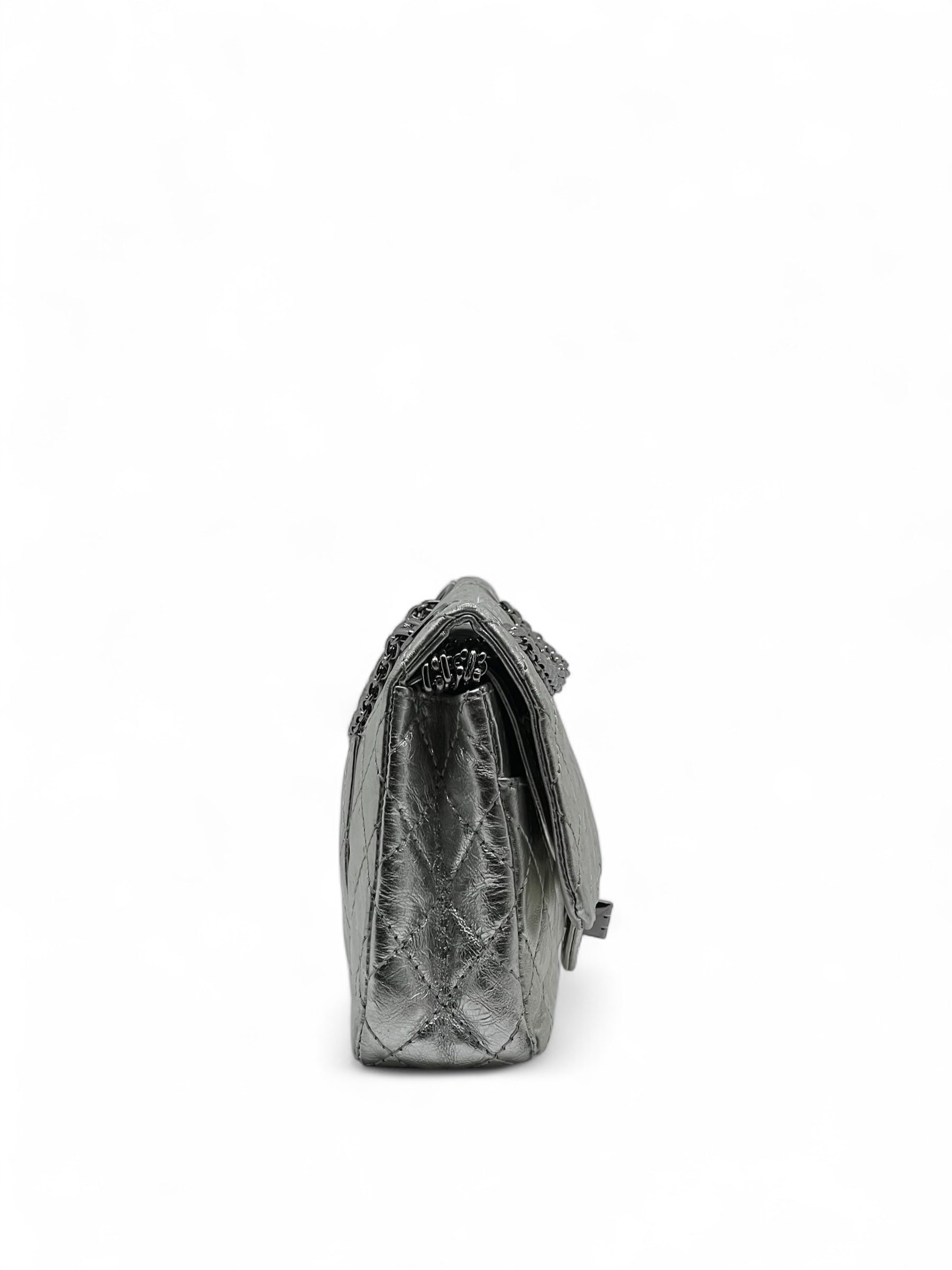 Chanel - Sac 2.55 argenté