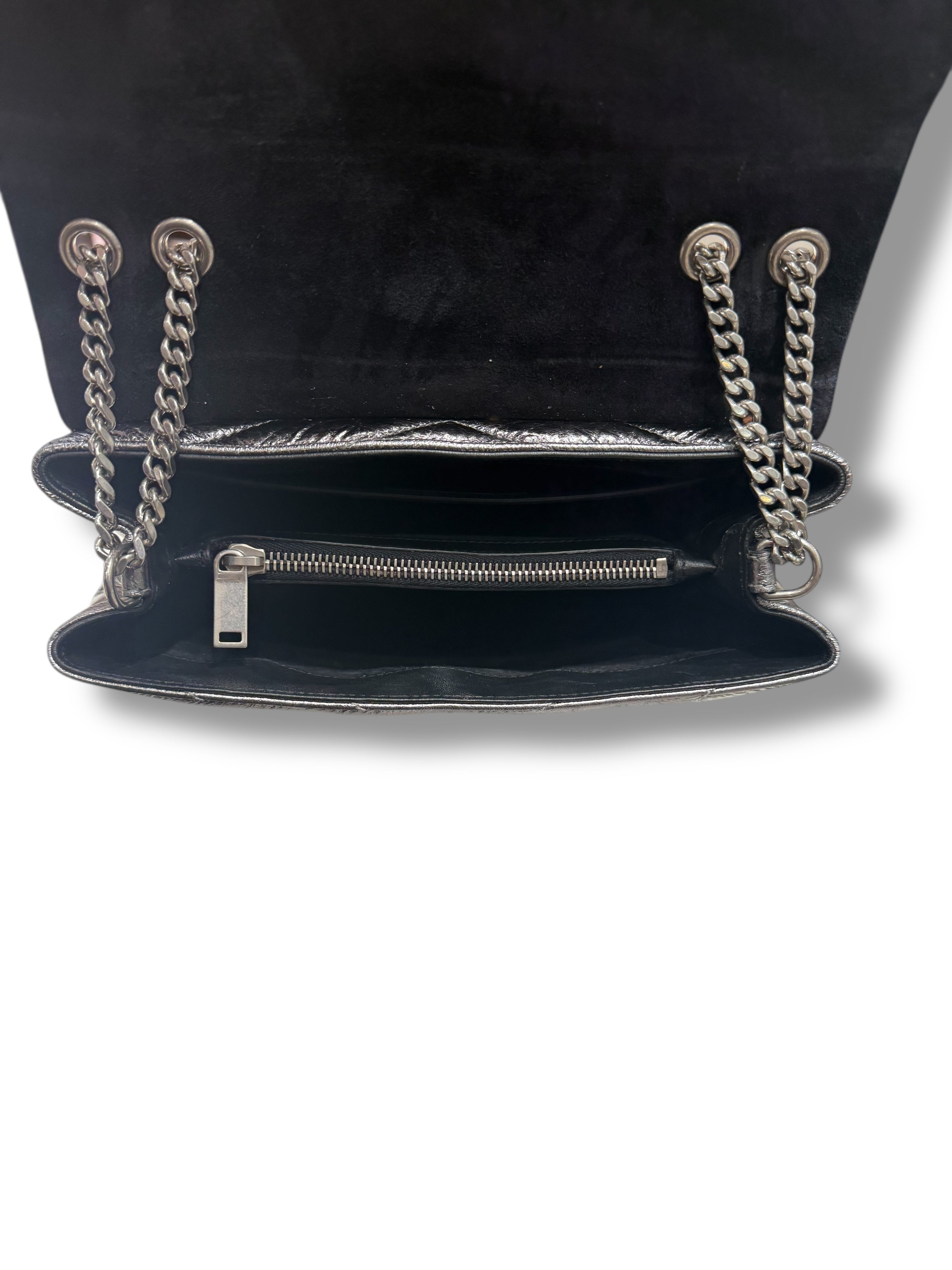 Saint Laurent - Kleine Loulou Tasche metallisch
