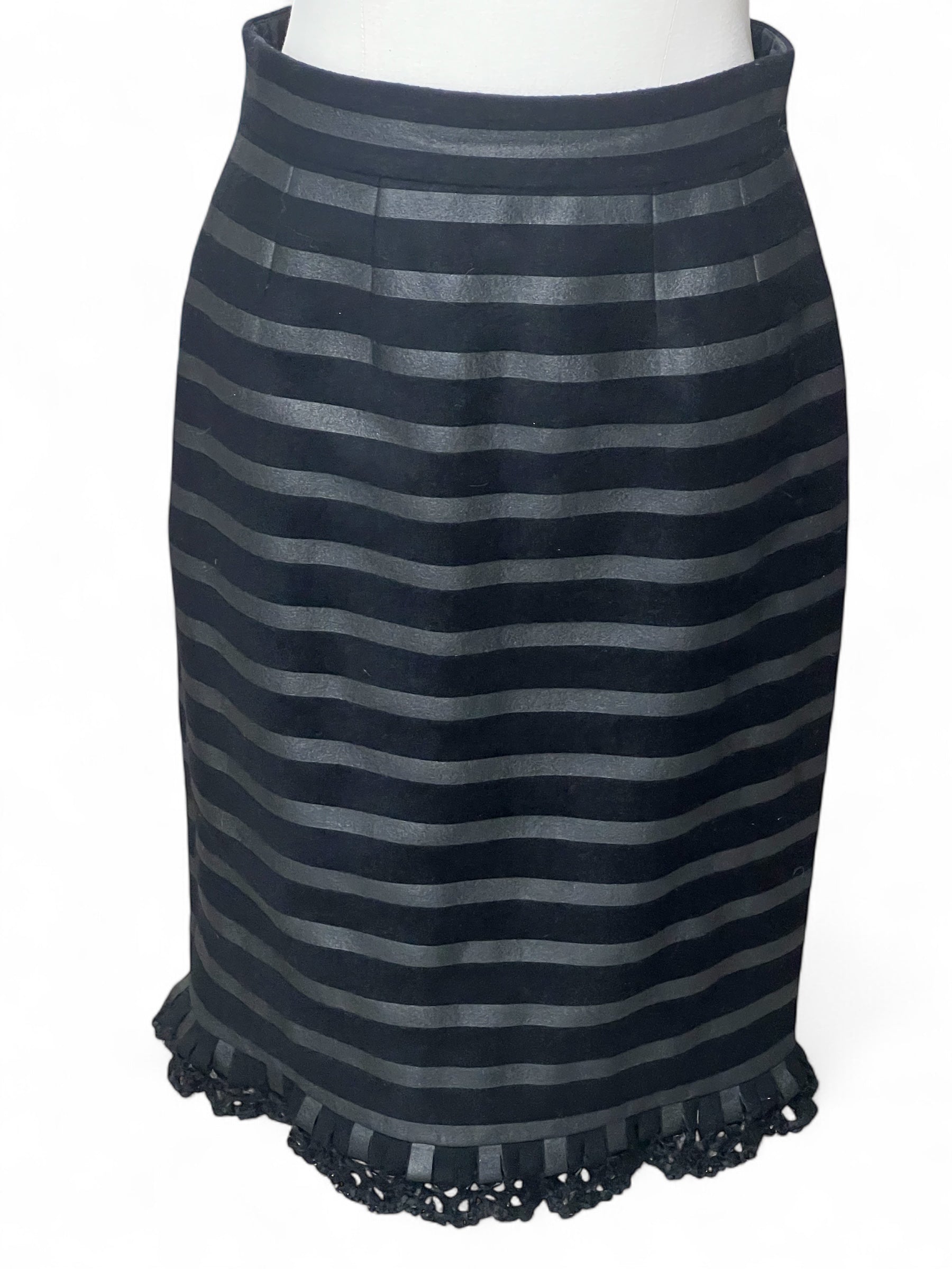 Chanel - Jupe noir en cachemire T36