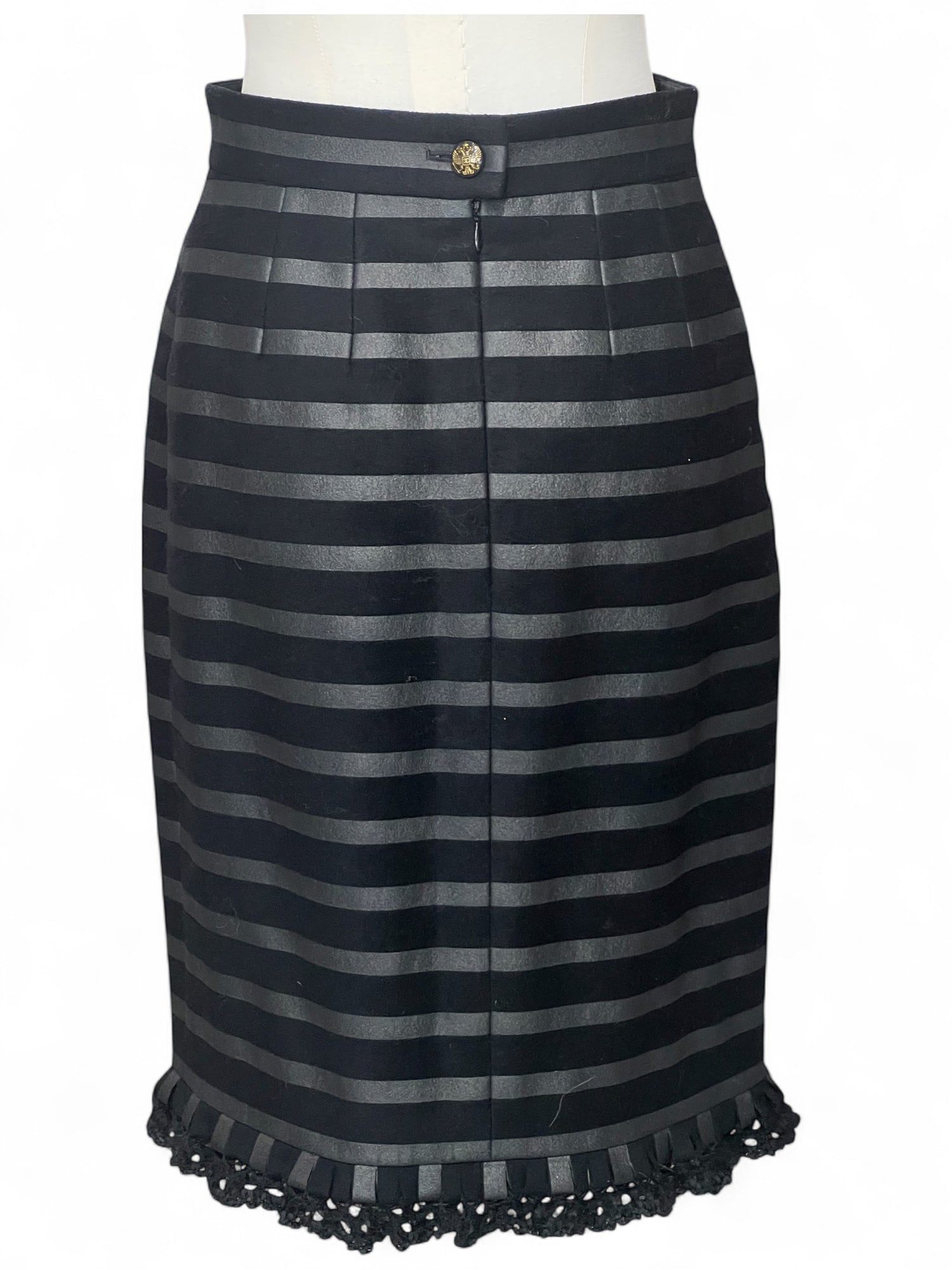 Chanel - Jupe noir en cachemire T36
