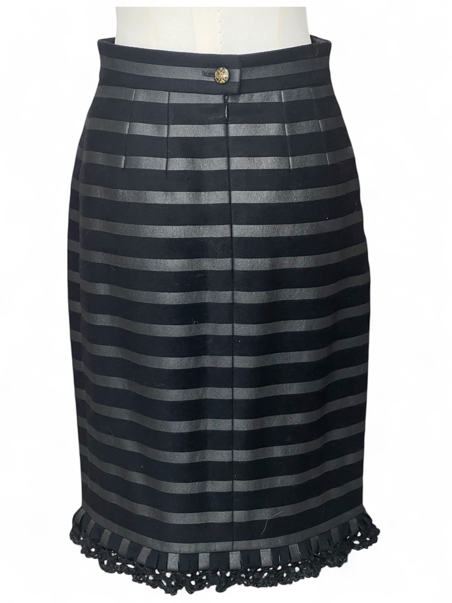 Chanel - Jupe noir en cachemire T36