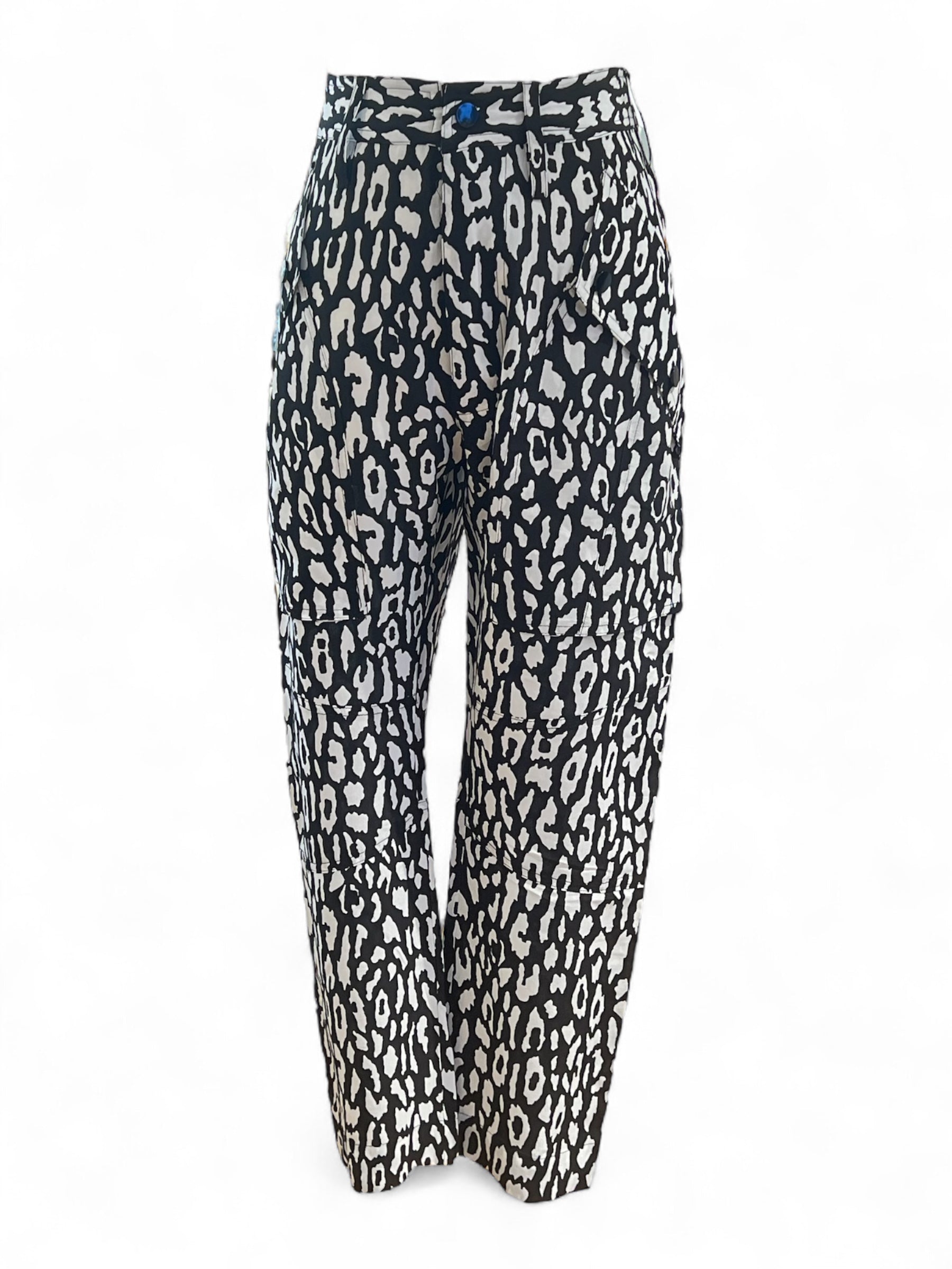 The Kooples - Pantalon leopard noir et blanc T1