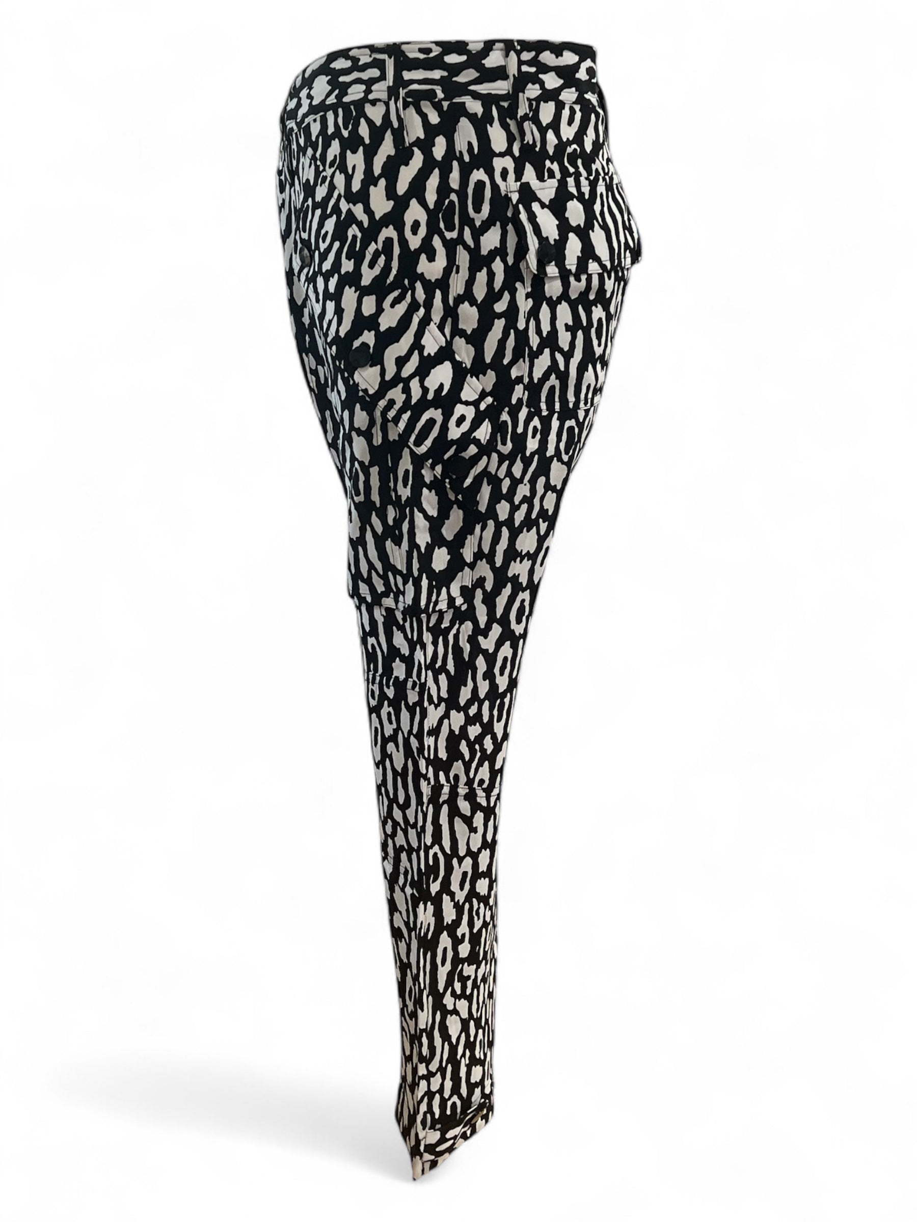 The Kooples - Pantalon leopard noir et blanc T1
