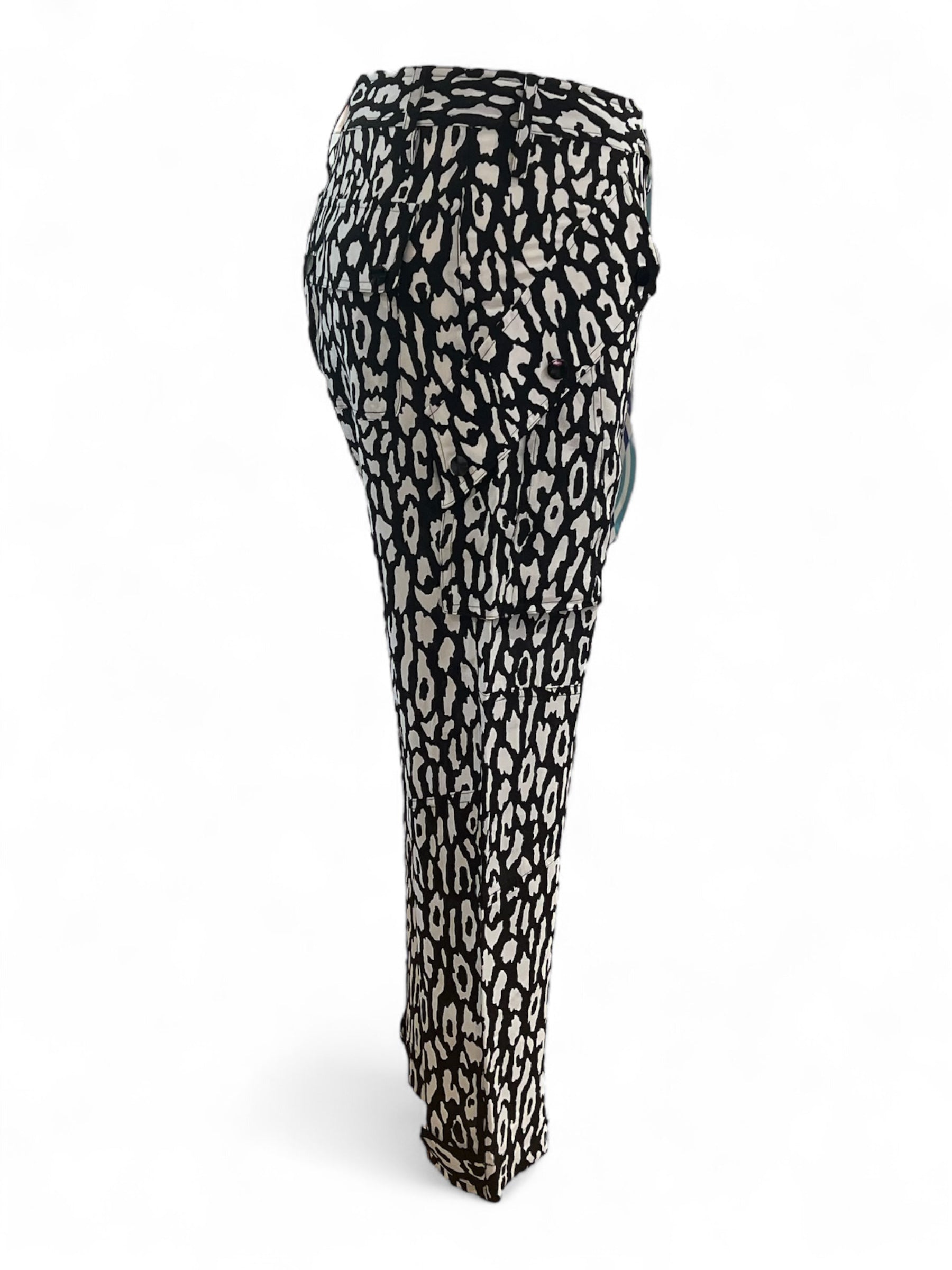 The Kooples - Pantalon leopard noir et blanc T1