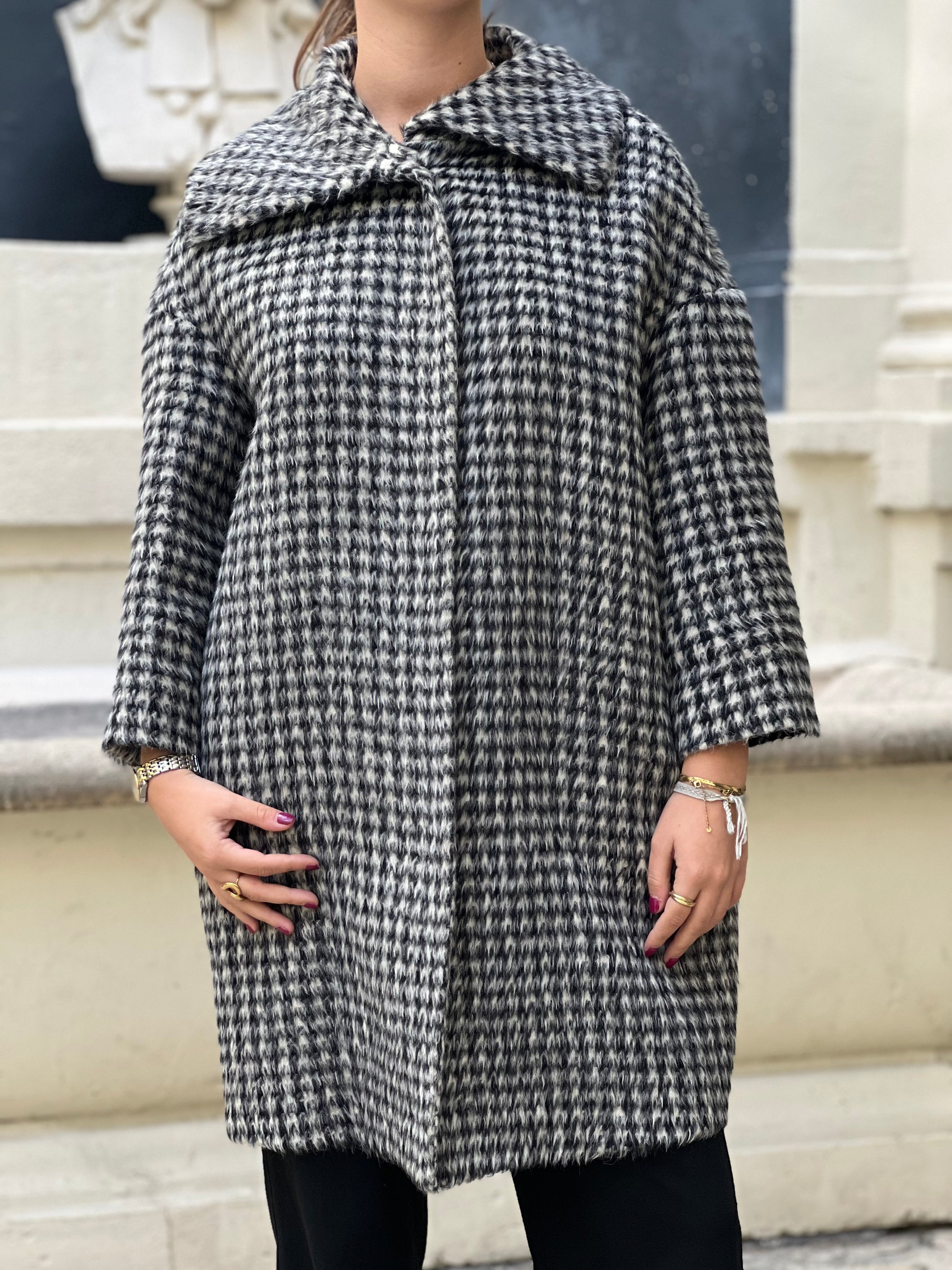 Max Mara S - Houndstooth coat size 36