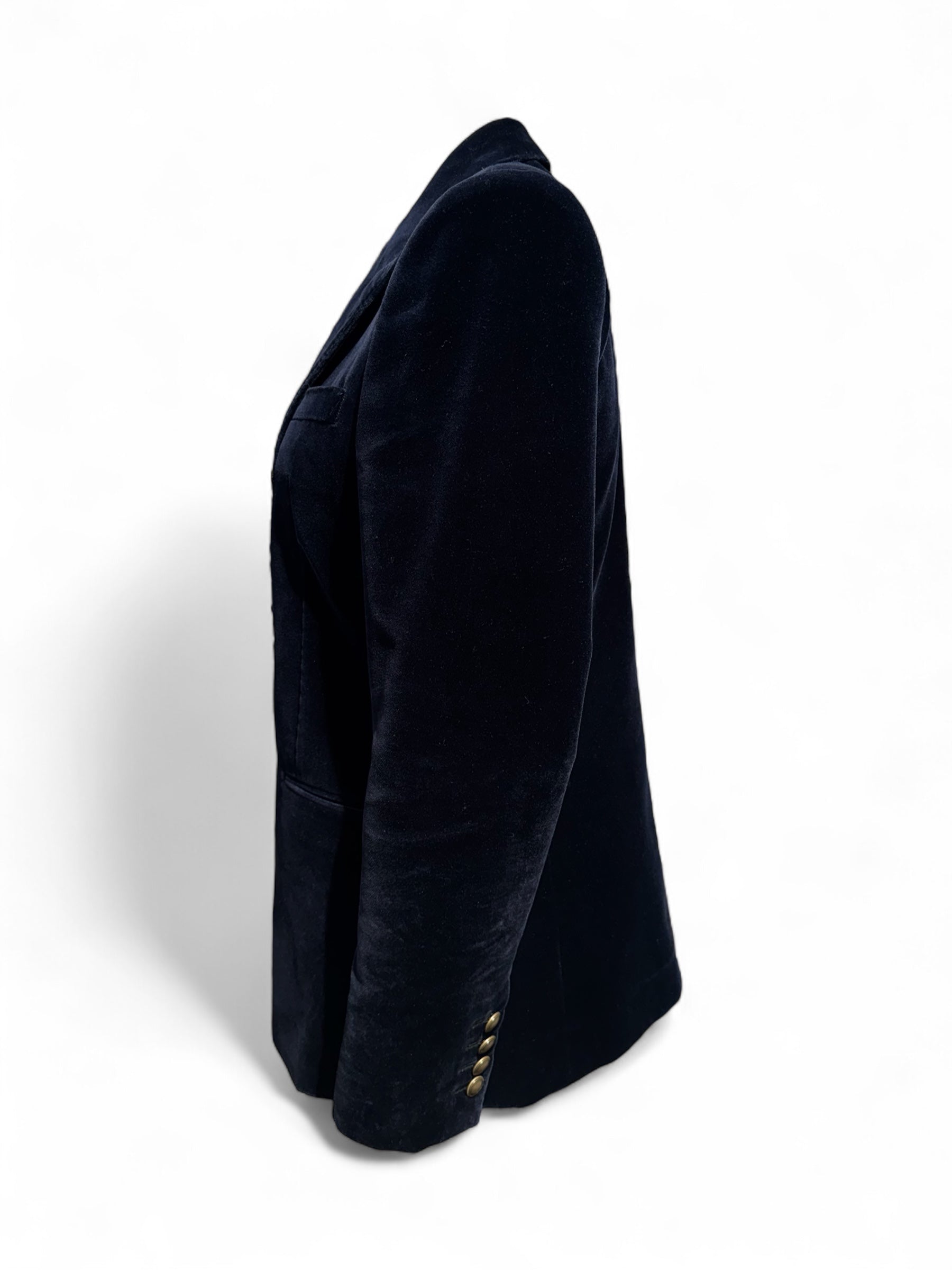 Saint Laurent - Blazer en velours T36 bleu marine