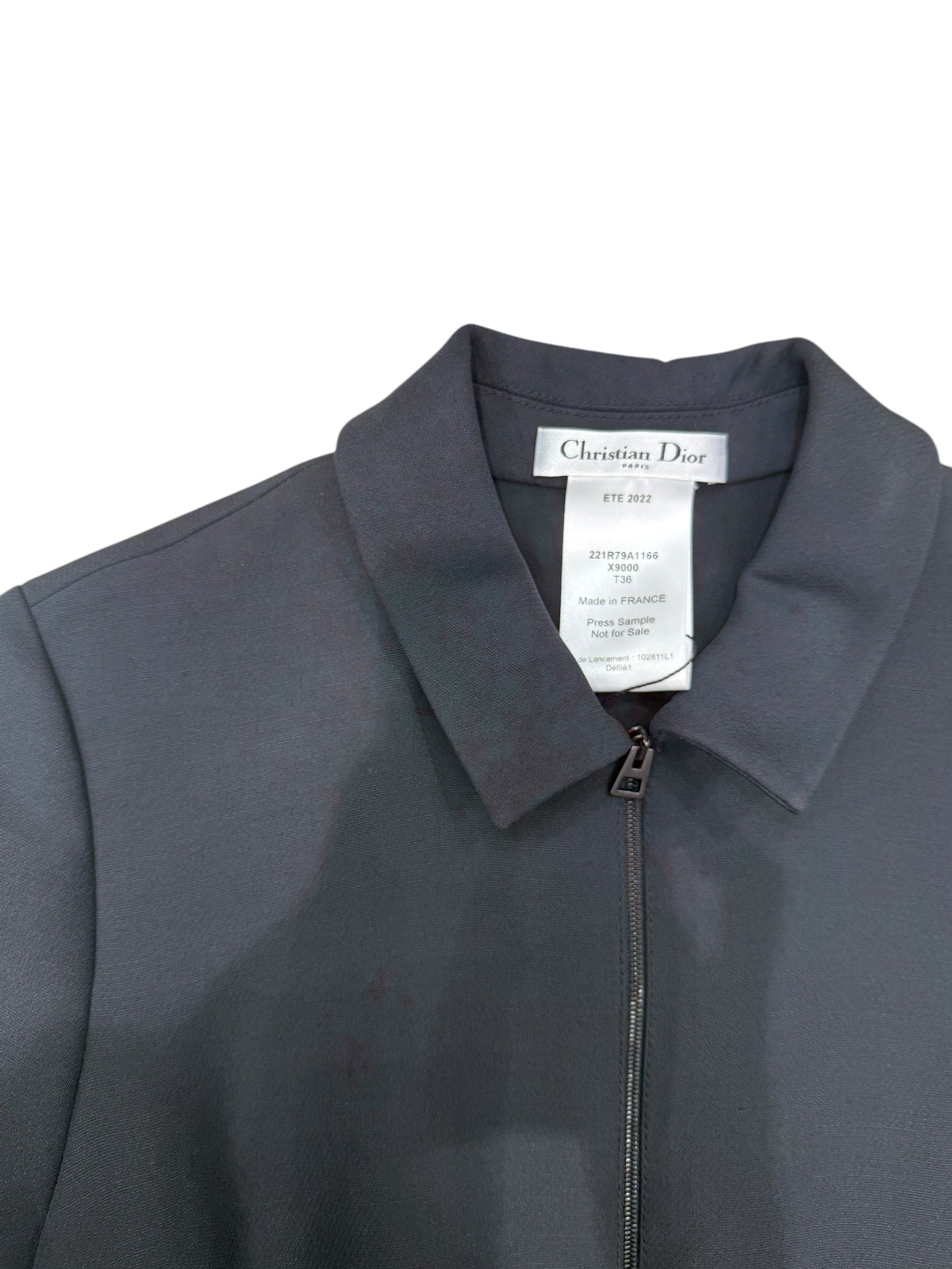 Christian Dior – Kurzarmkleid mit Volant, Laufstegmodell T36