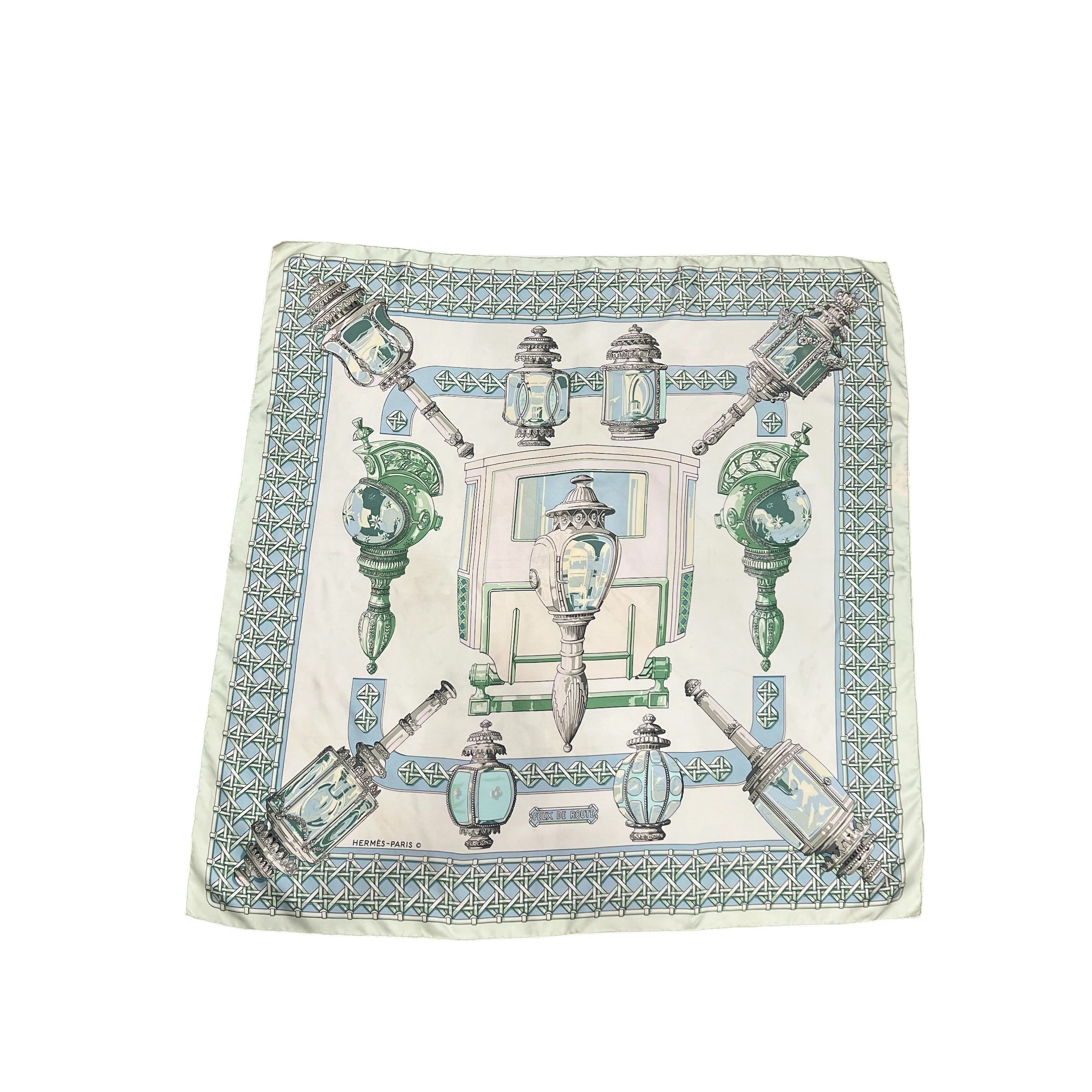 Hermès - Carré de soie 90x90 « Feux de route »