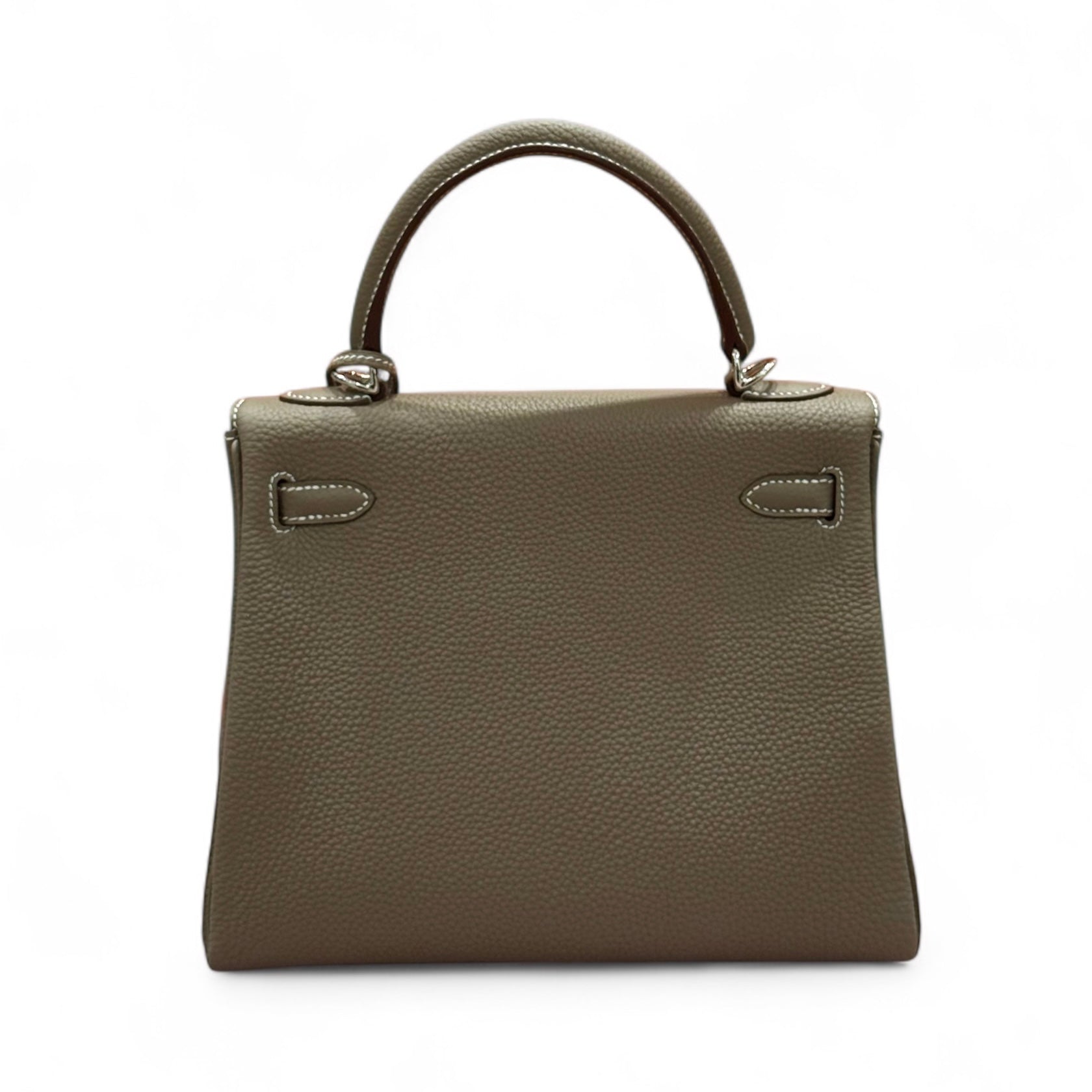 Hermès – Sac Kelly 25 Étoupe Togo Retourné PHW