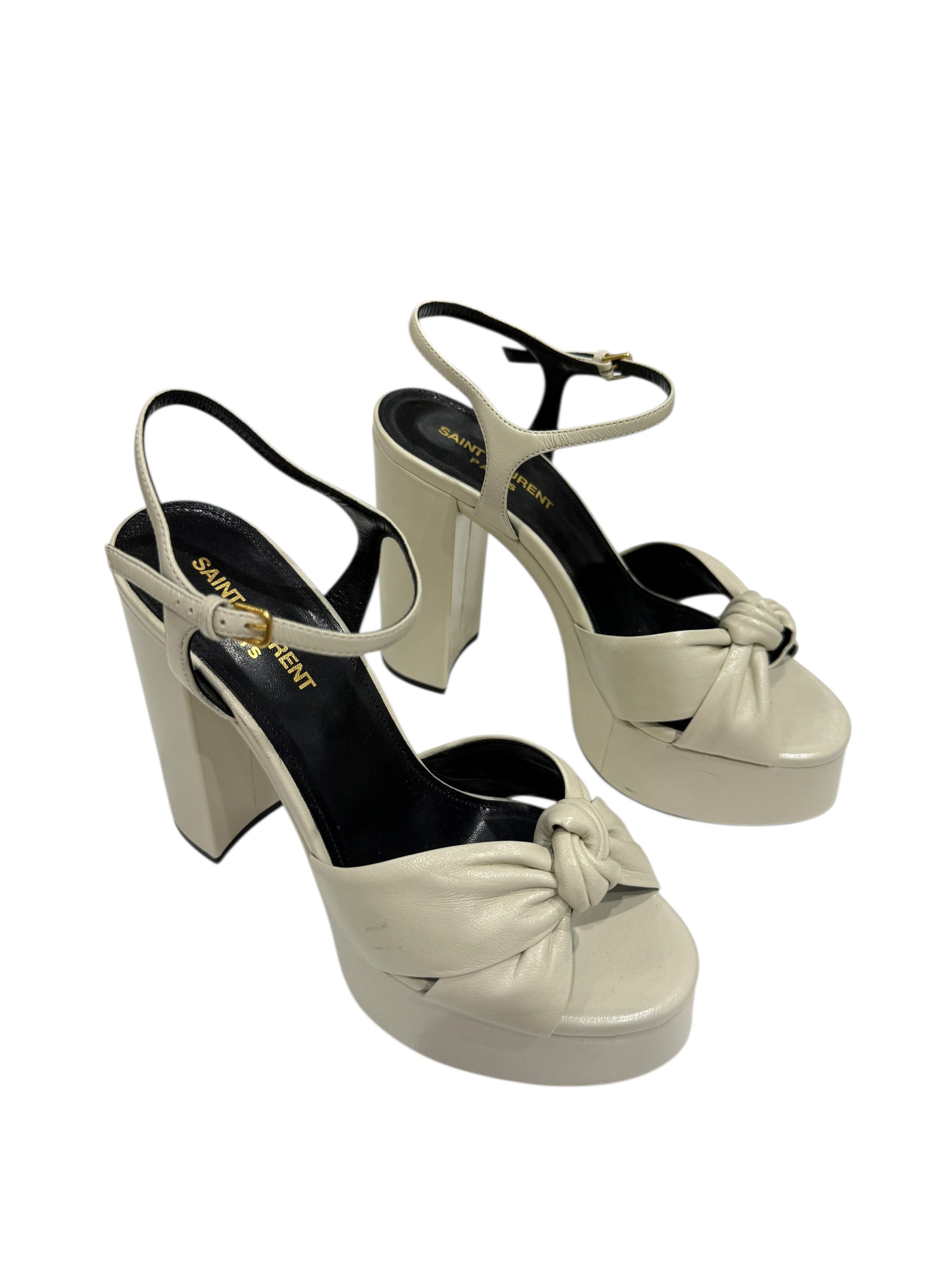 Saint Laurent - White Bianca sandals size 37 1/2