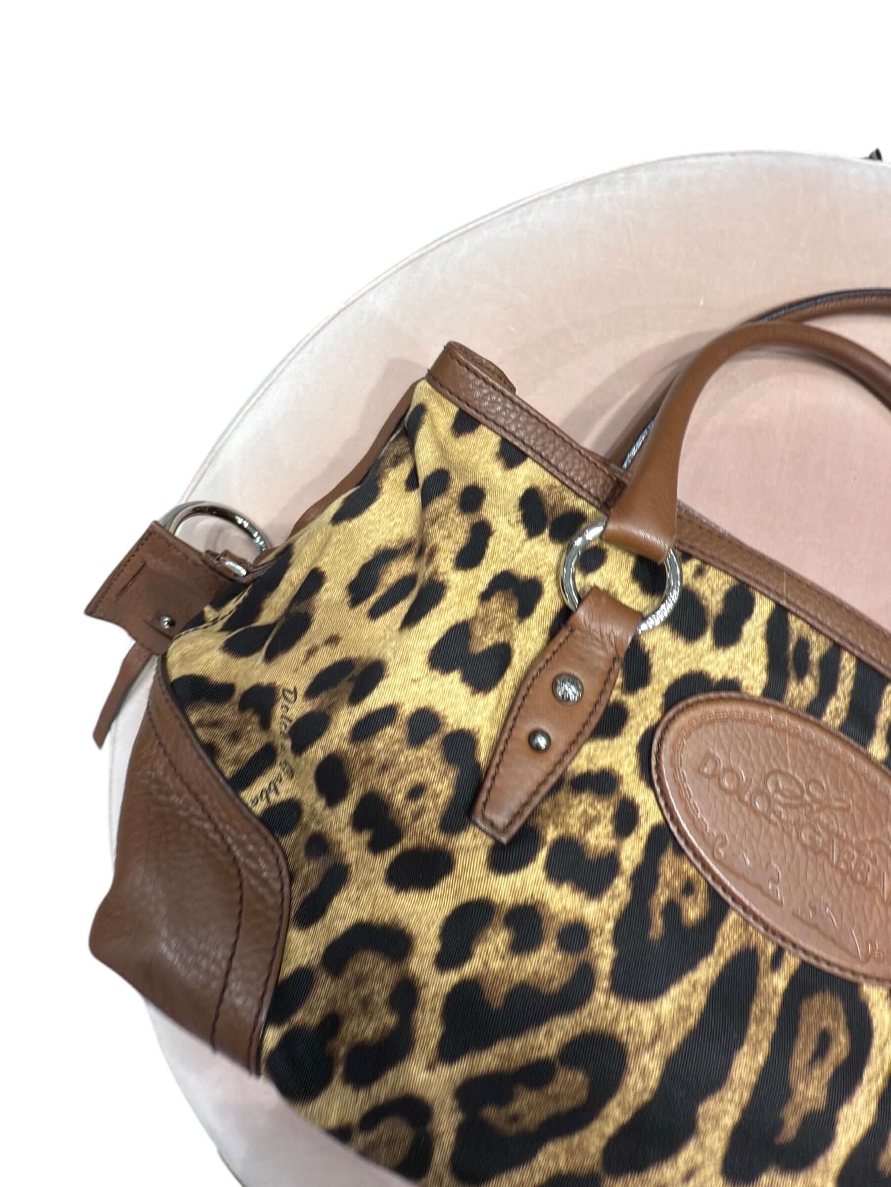 Dolce & Gabbana - Sac cabas en tissus léopard