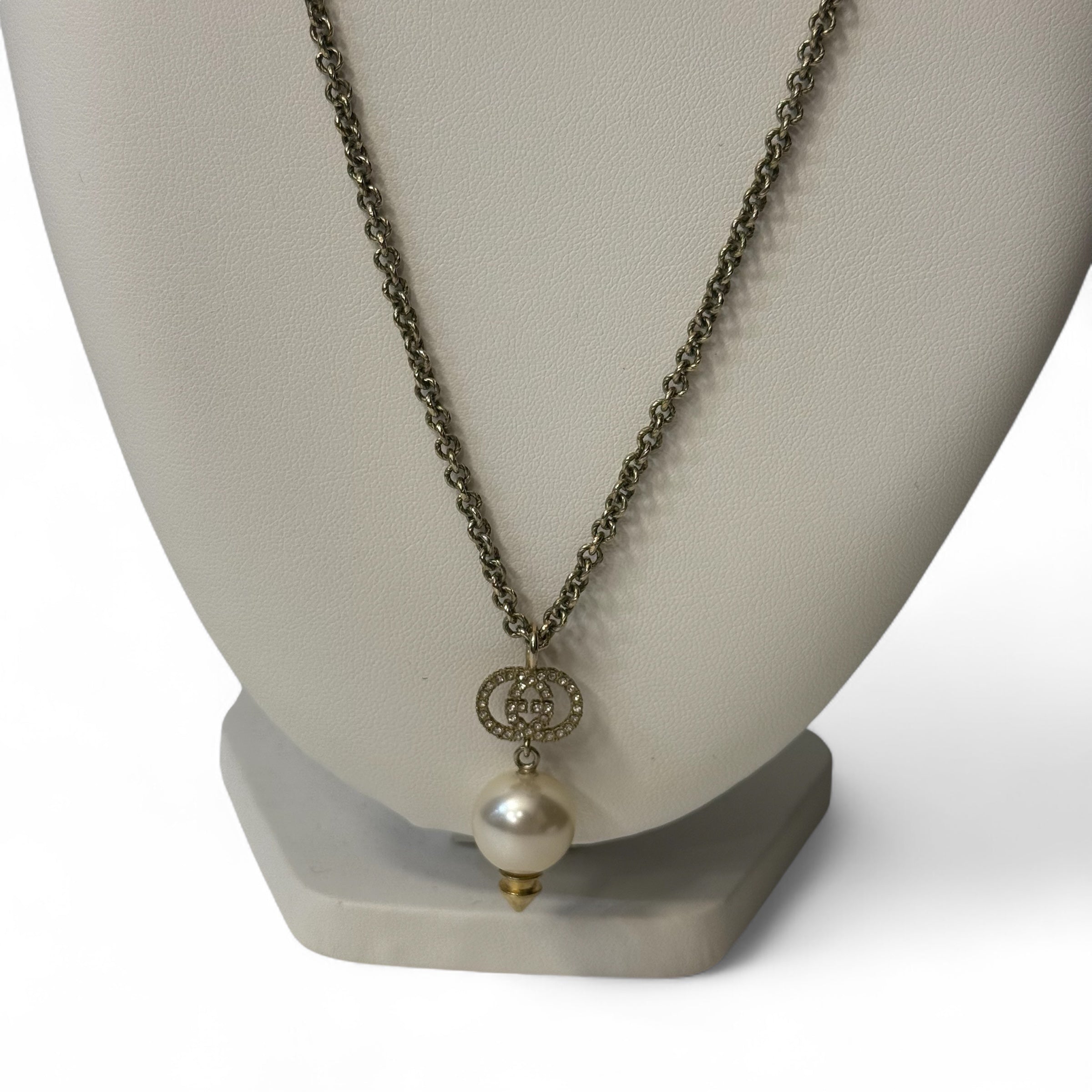 Gucci - Collier perle logo