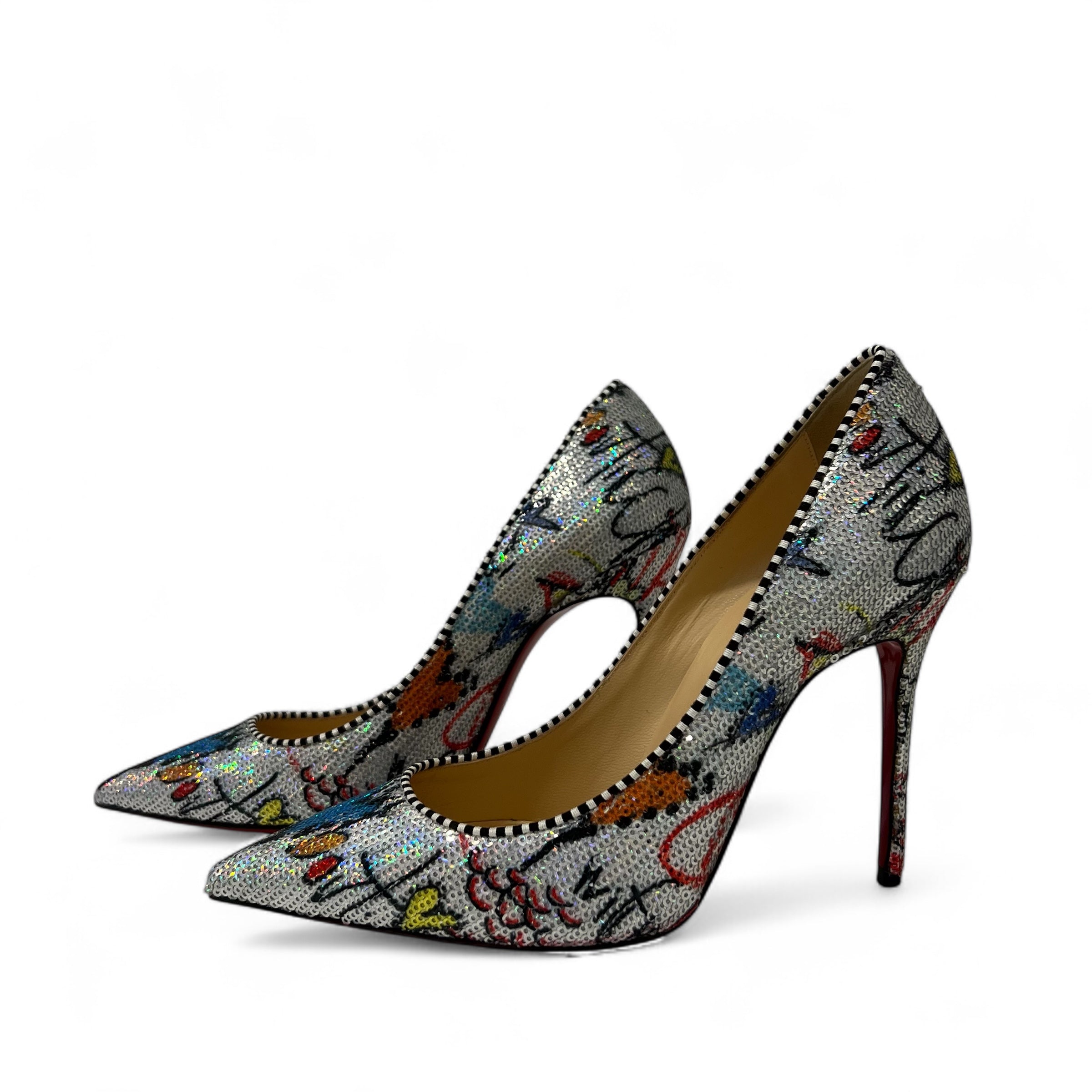 Louboutin - Loubitag Pumps mit Pailletten