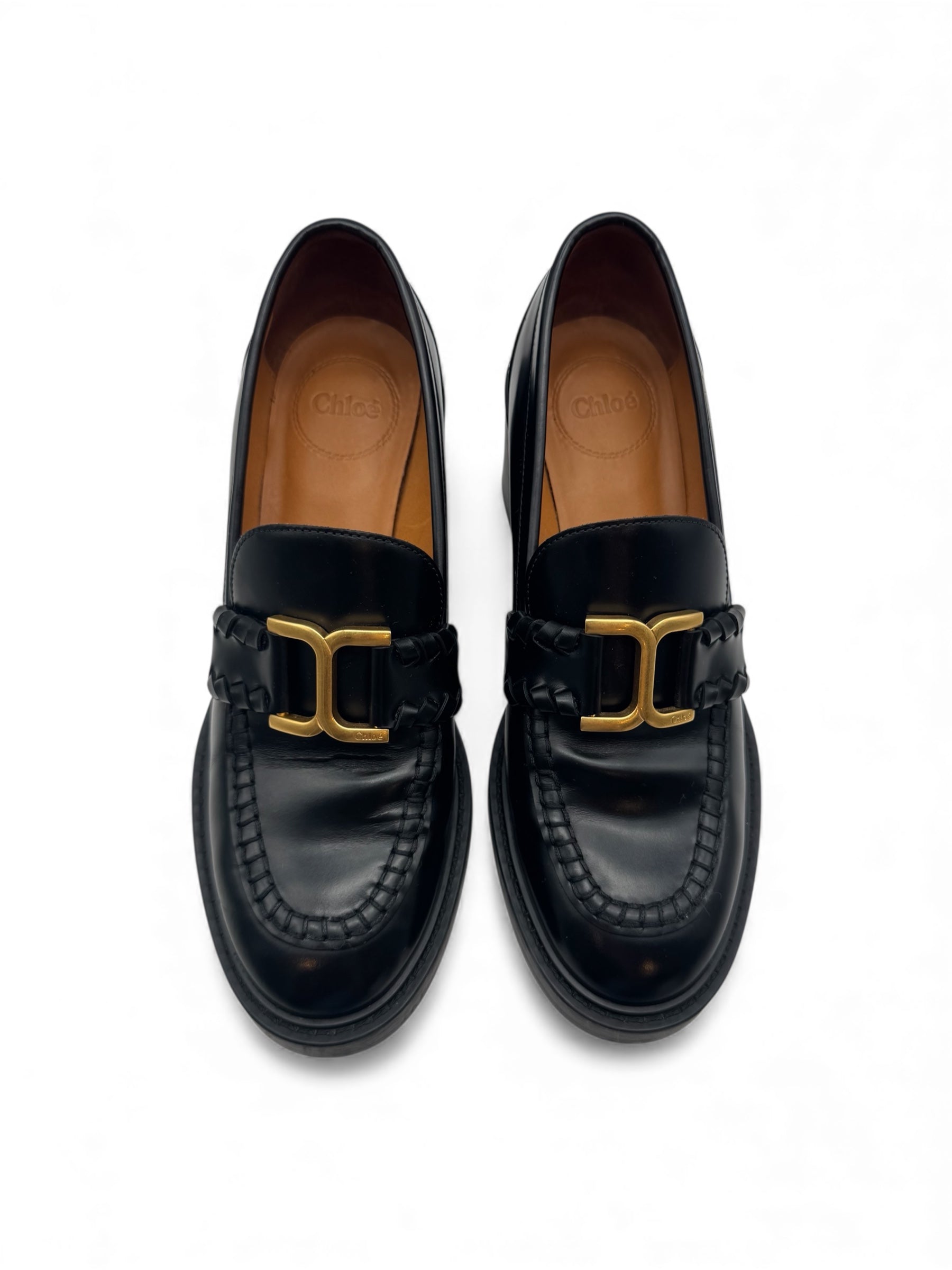 Chloé - Mocassino con tacco nero misura 37,5