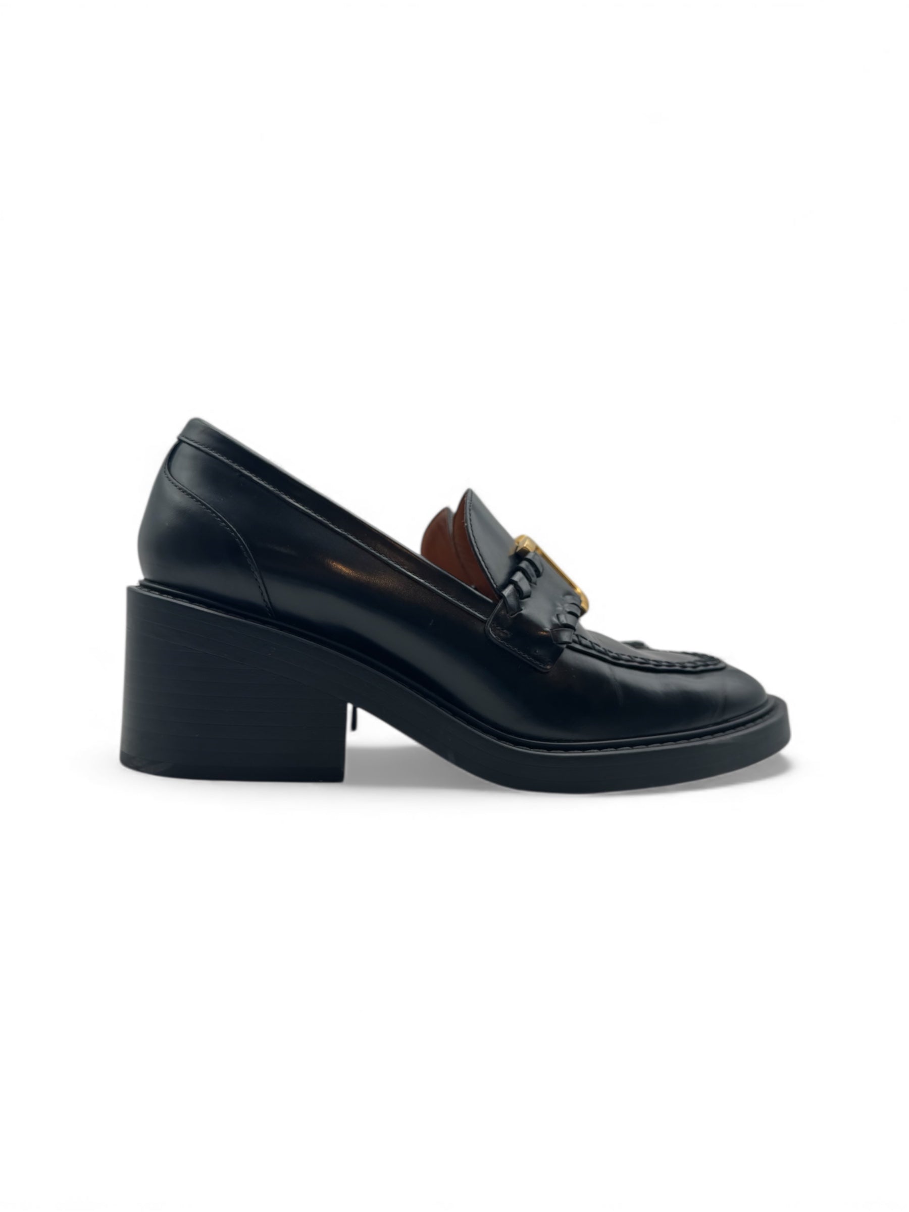 Chloé - Mocassino con tacco nero misura 37,5