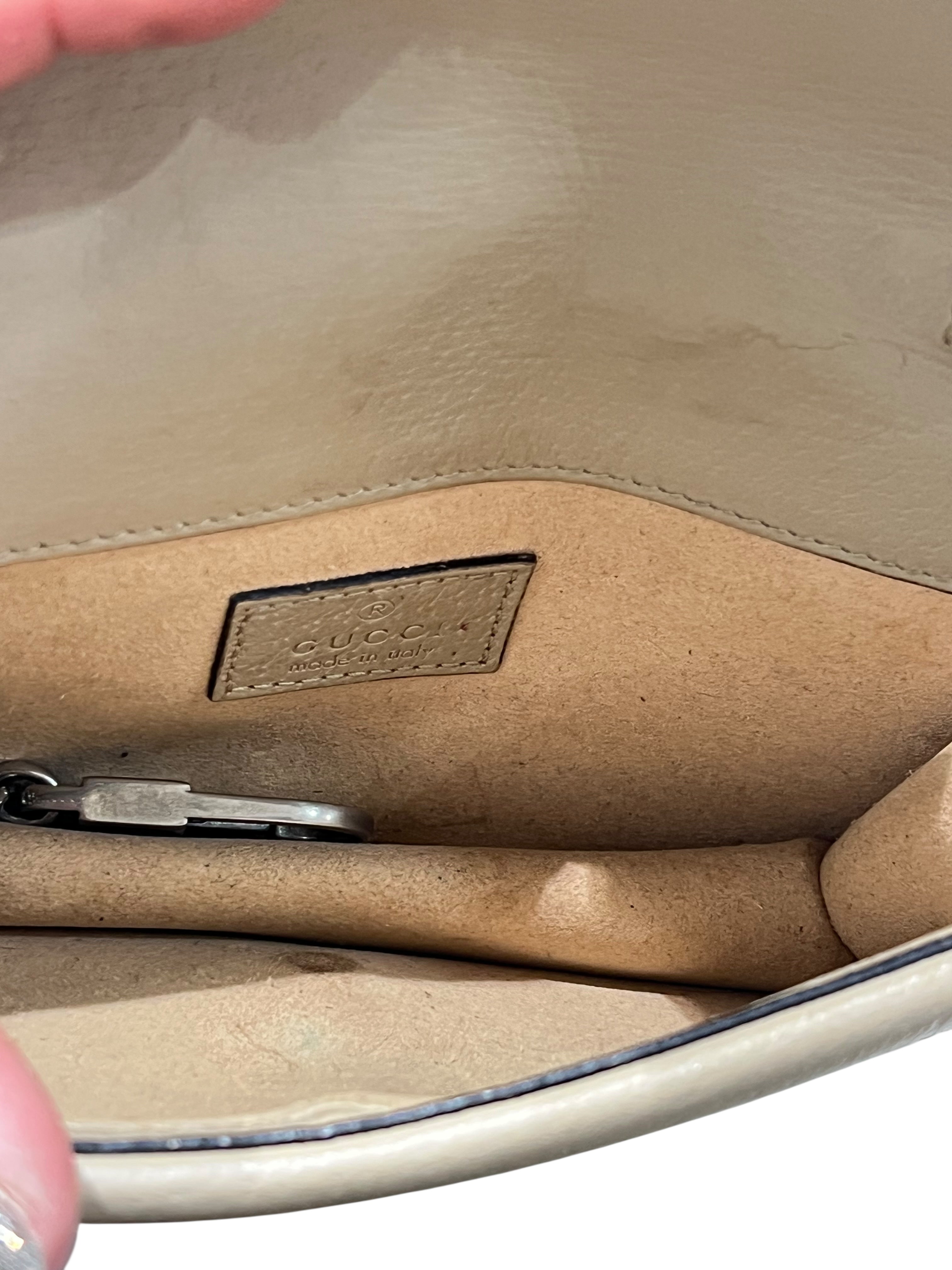 Gucci - sac mini dionysus cuir et toile GG beige