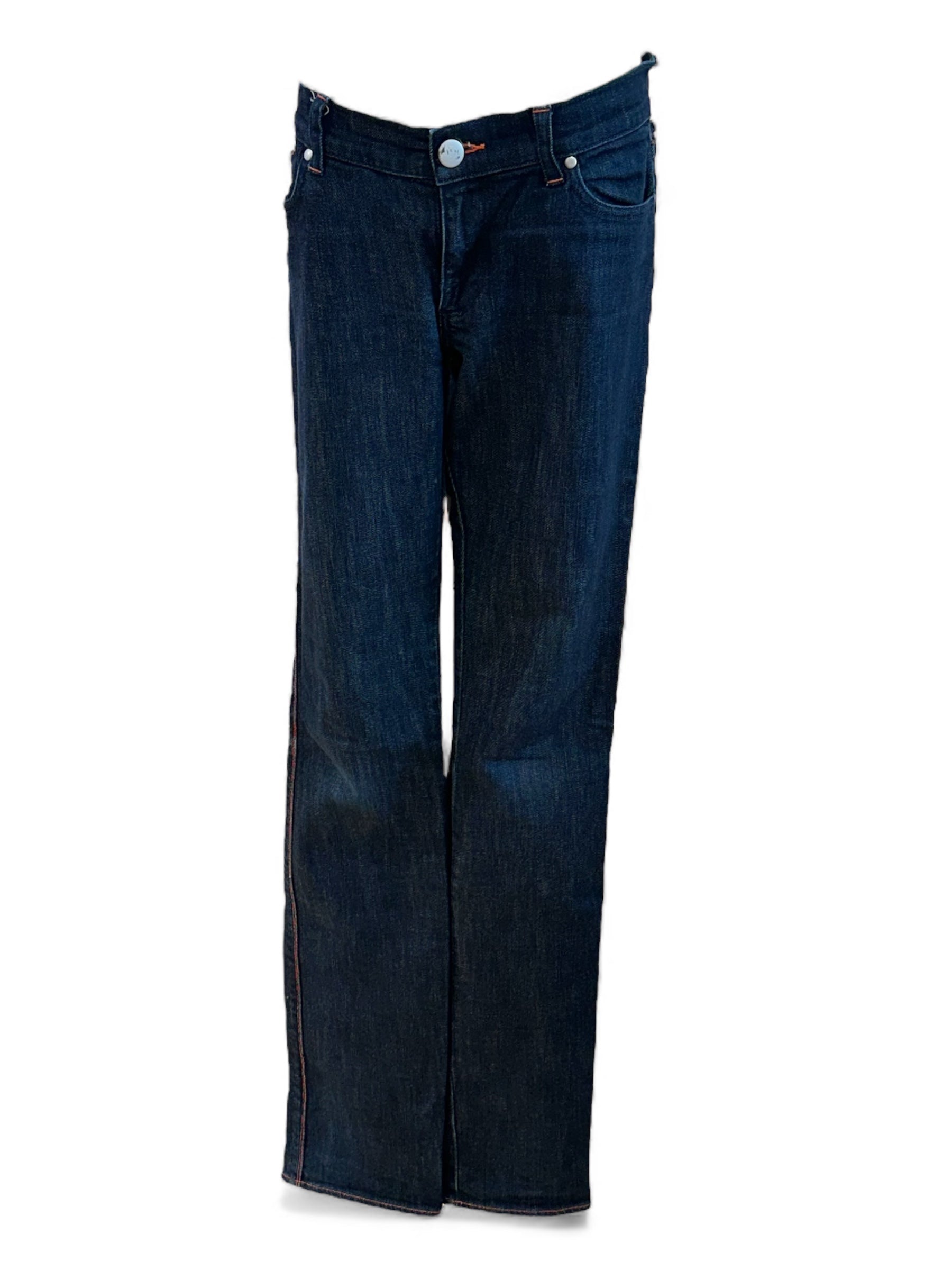 Victoria Beckham - Jean avec couture orange T34