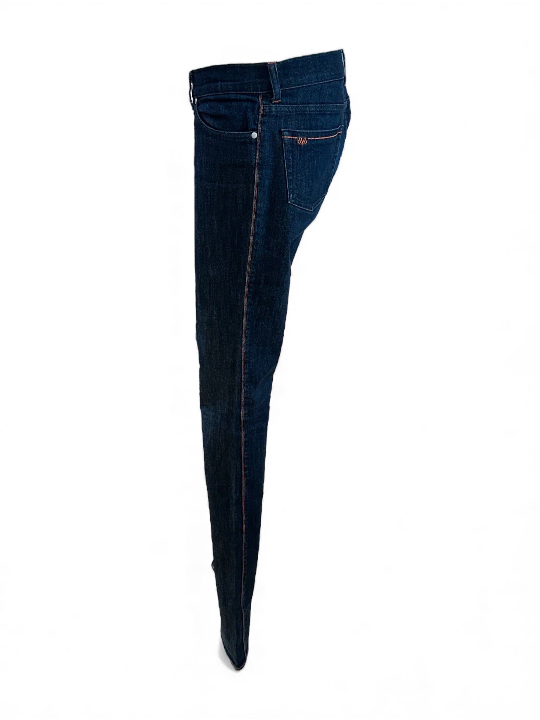 Victoria Beckham - Jean avec couture orange T34