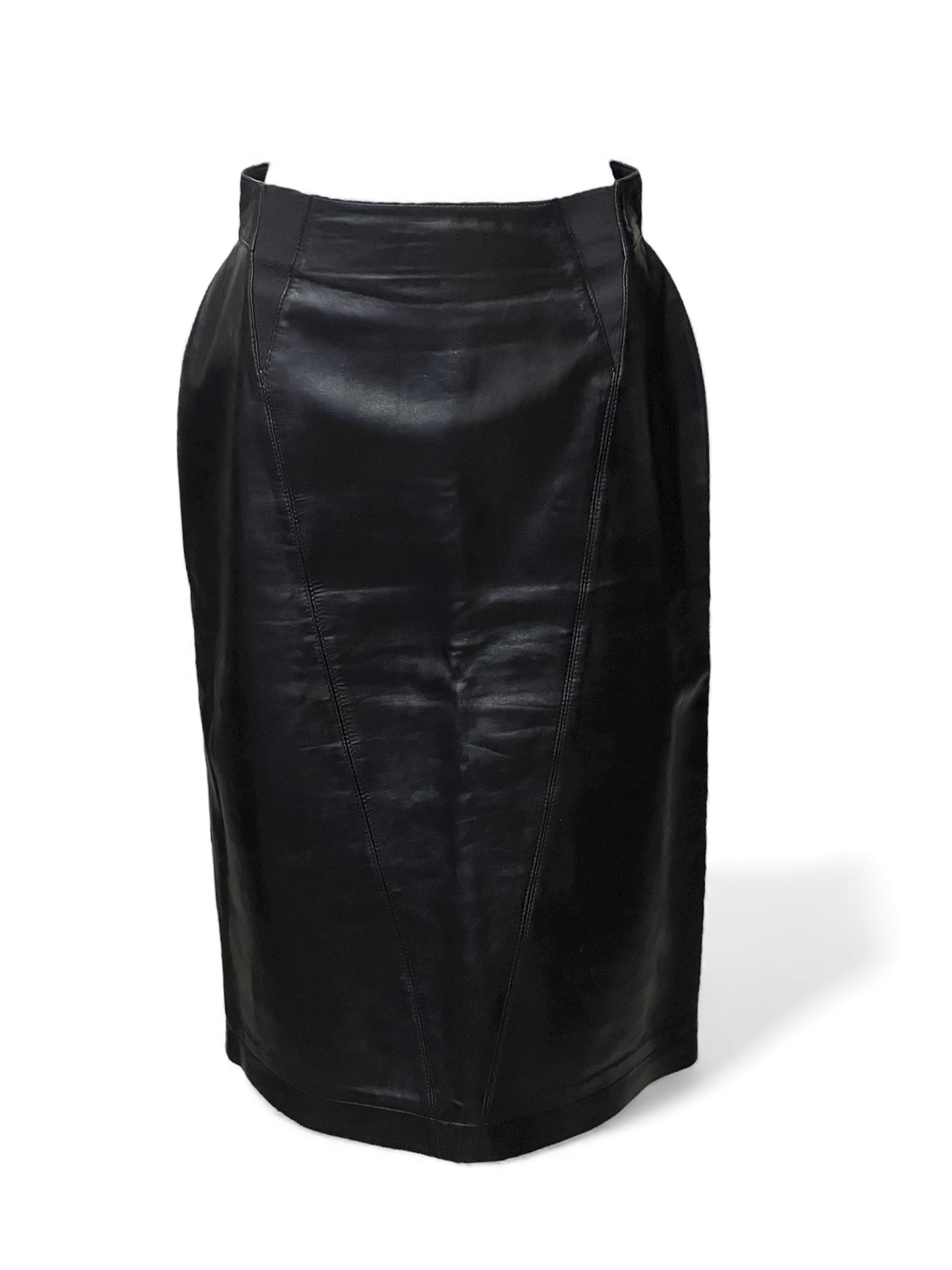 Alaïa - Rock aus Leder Gr. 38