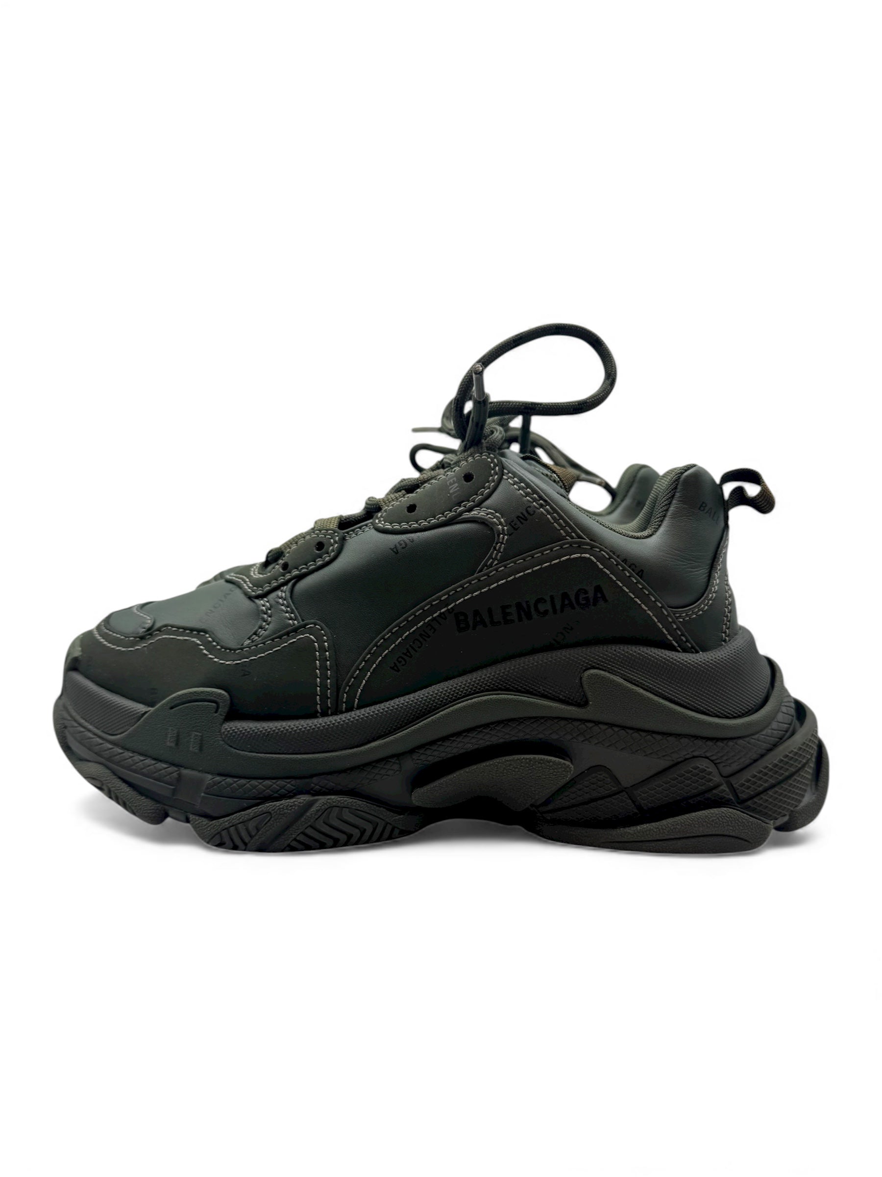 Balenciaga - Basket Triple S Kaki T37