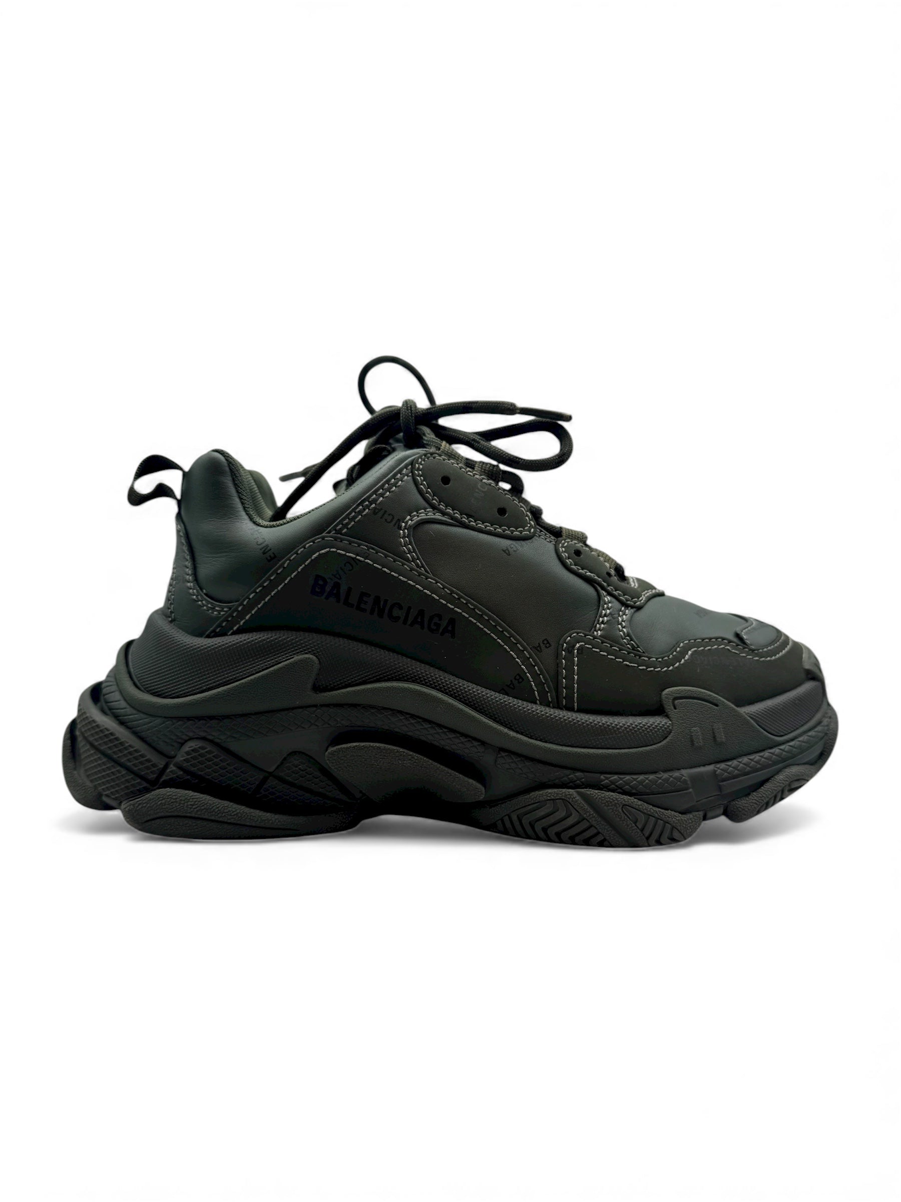 Balenciaga - Basket Triple S Kaki T37