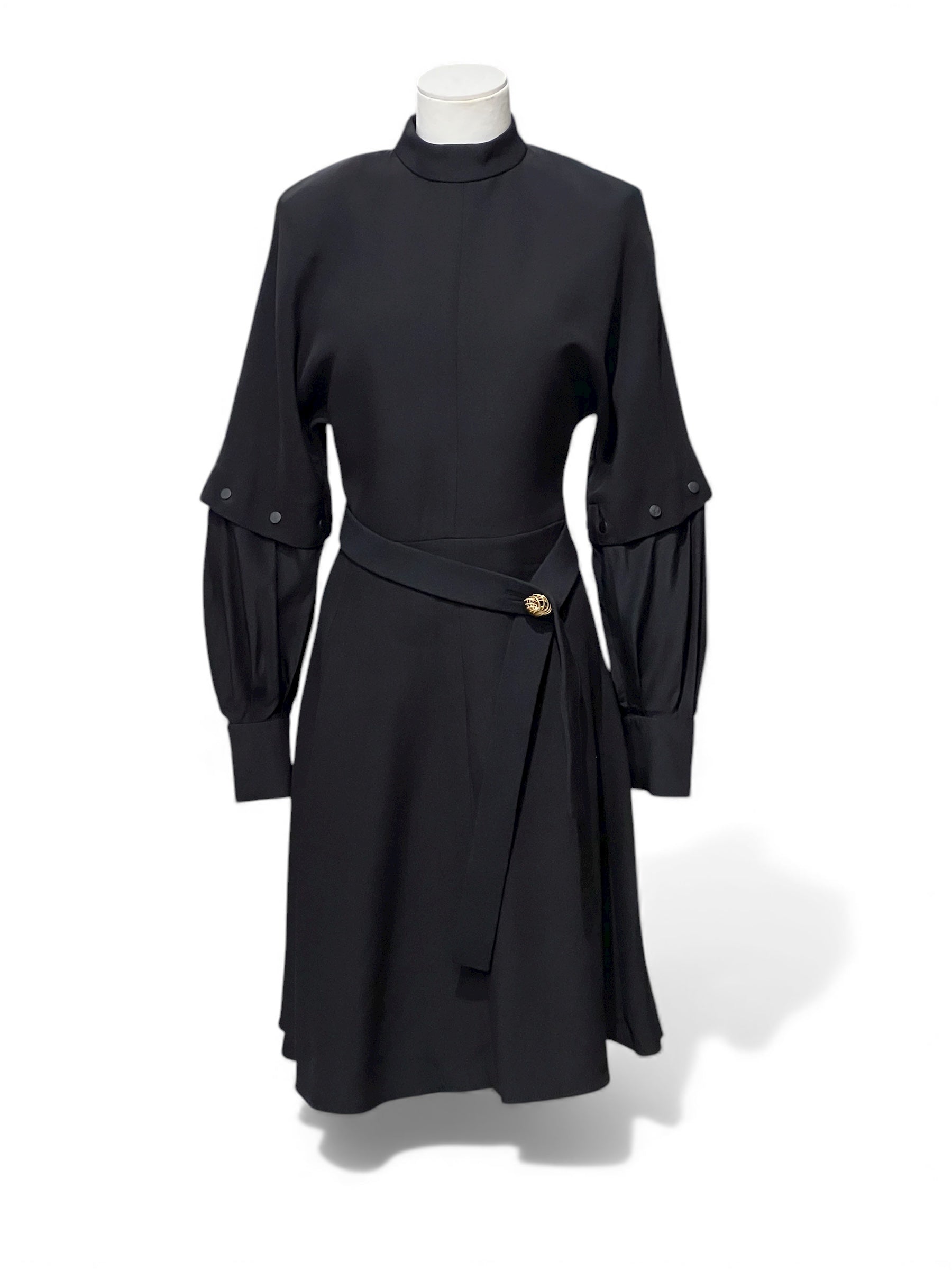 Louis Vuitton - Robe noire manche longue T34