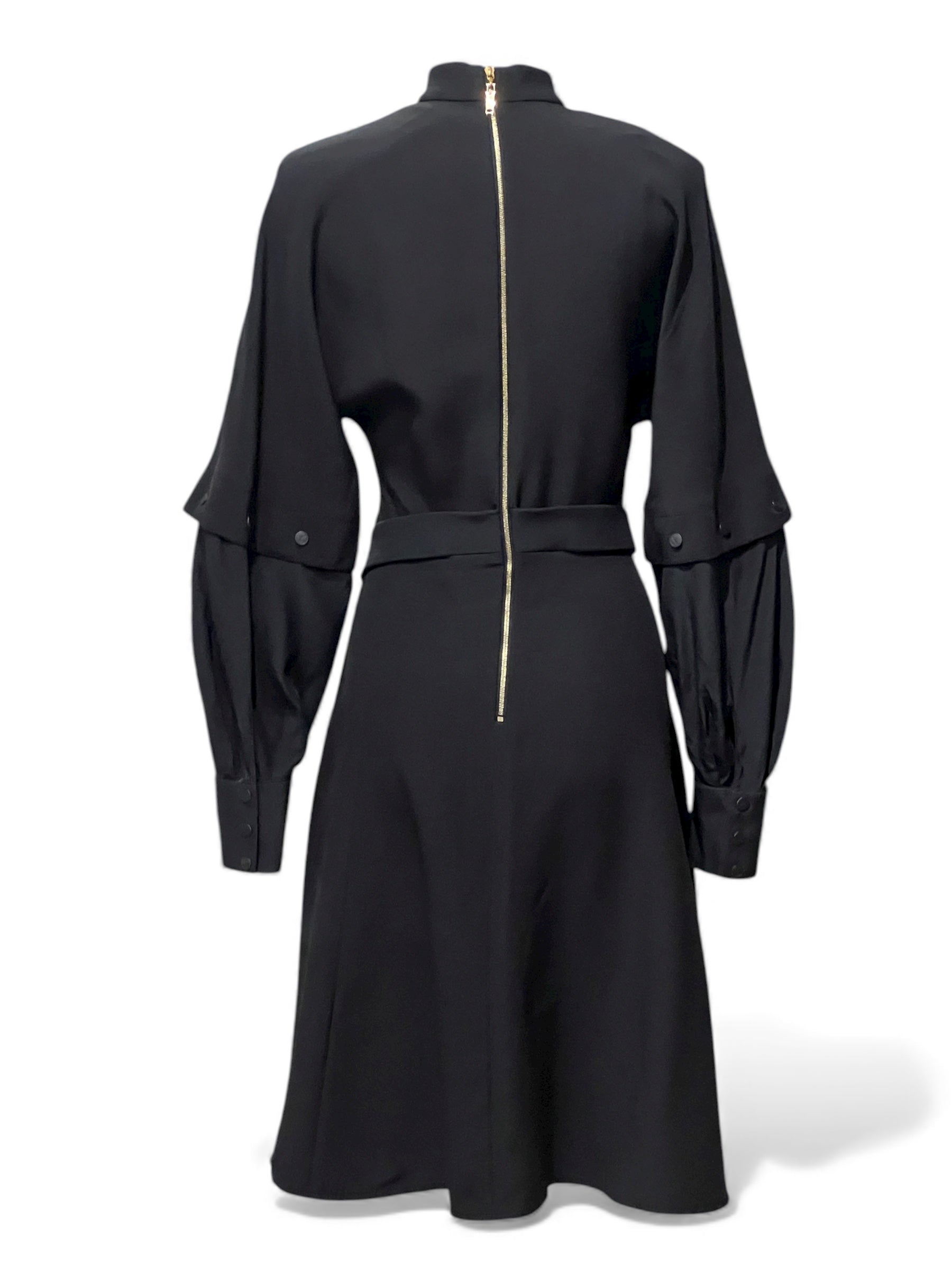 Louis Vuitton - Robe noire manche longue T34