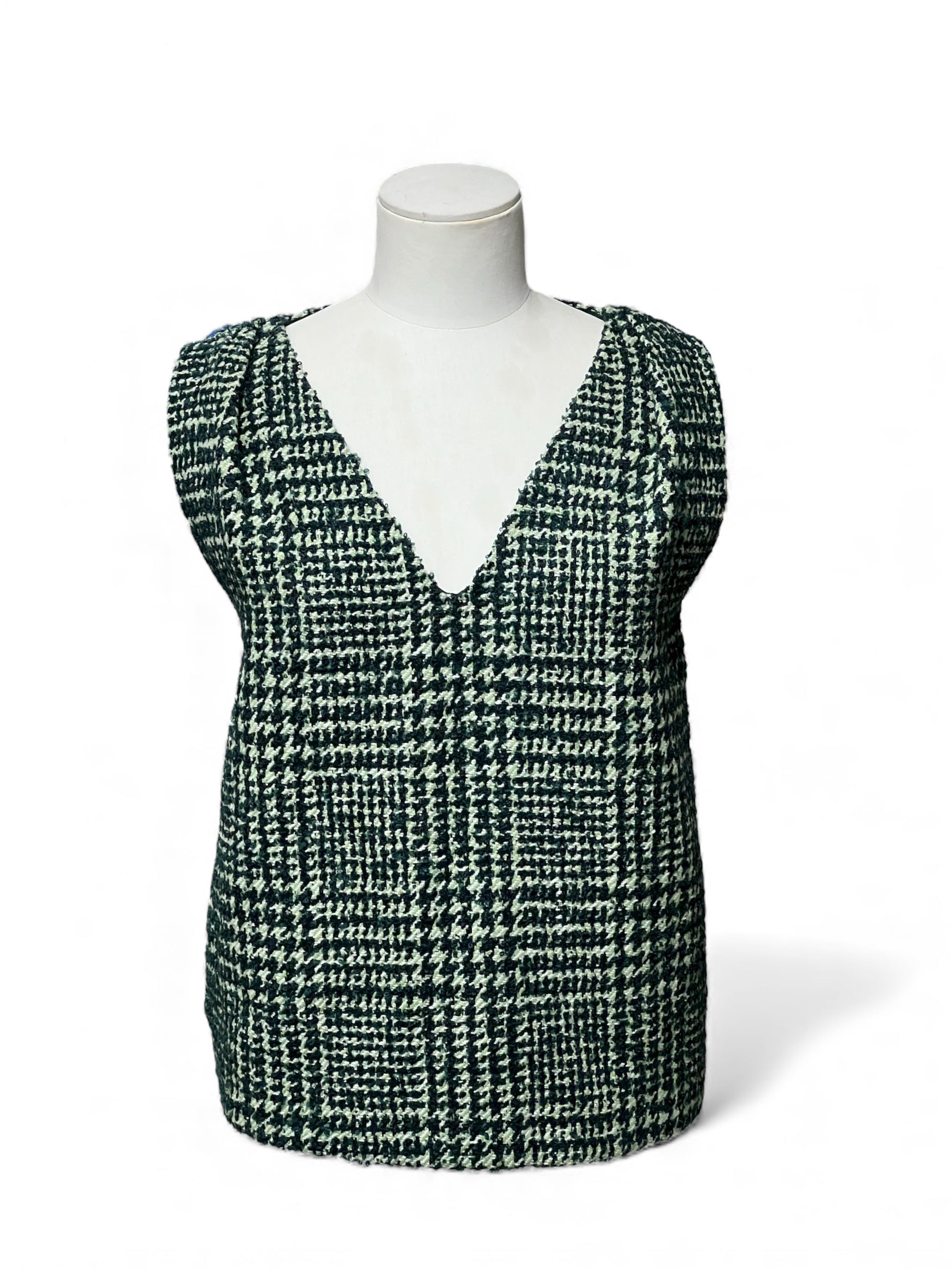 Prada - Pull col V en tweed T36