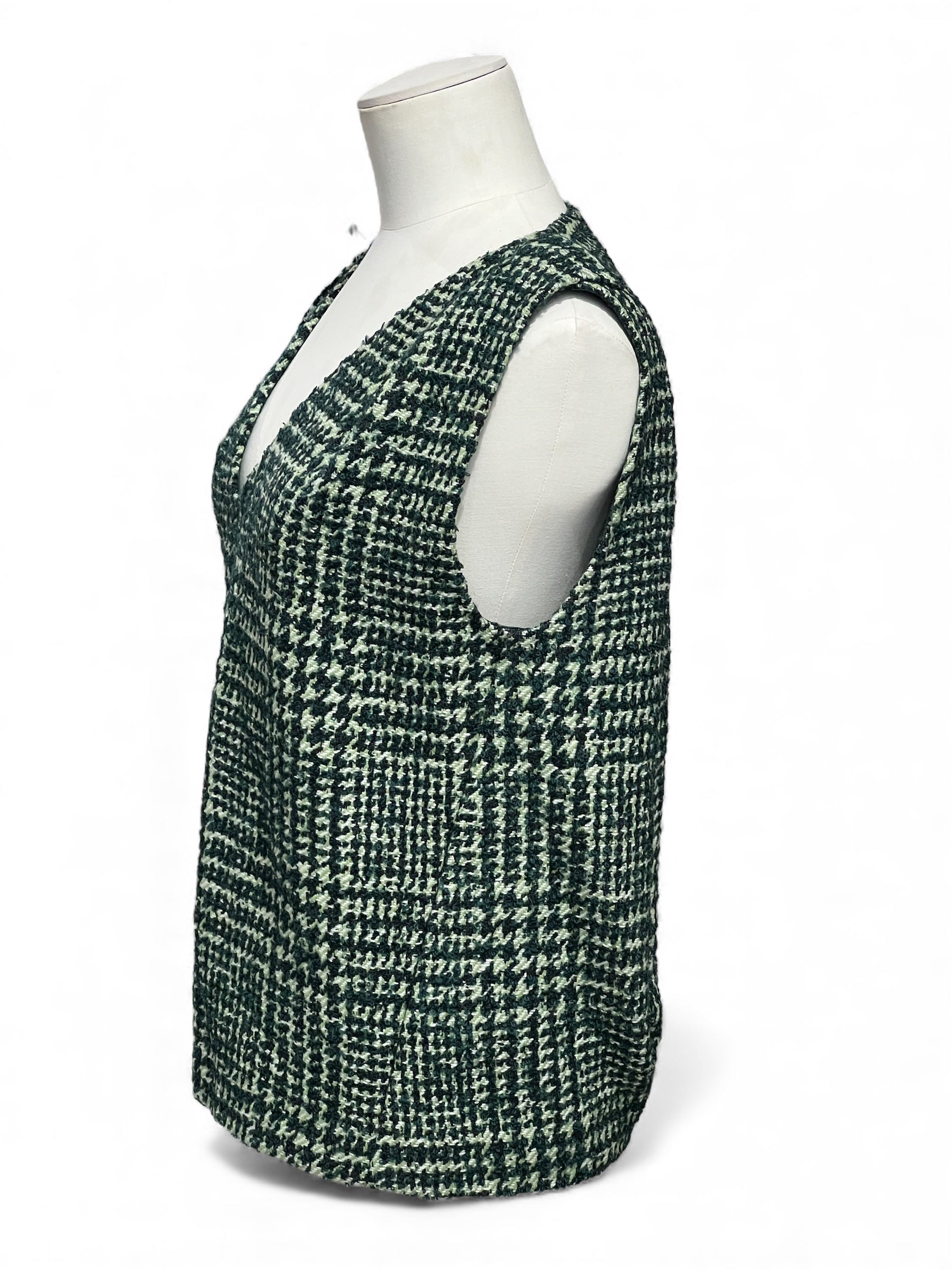 Prada - Pull col V en tweed T36