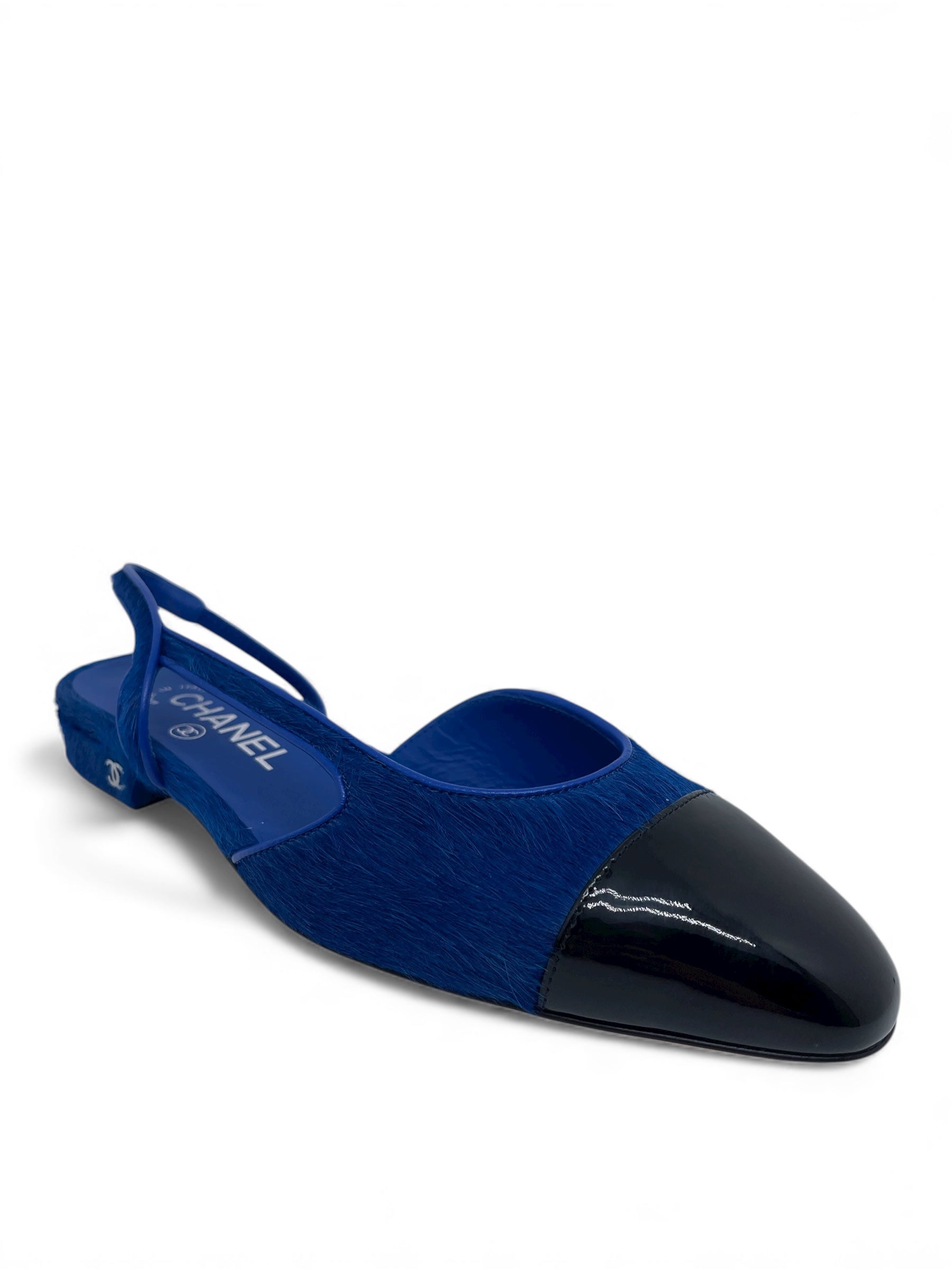 Chanel - Slingbacks bleu T37.5
