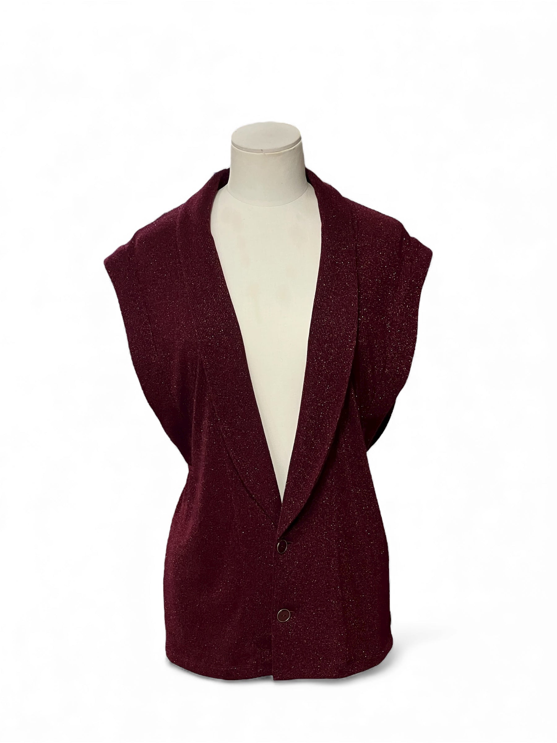 Saint Laurent - Blazer senza maniche rosso T38