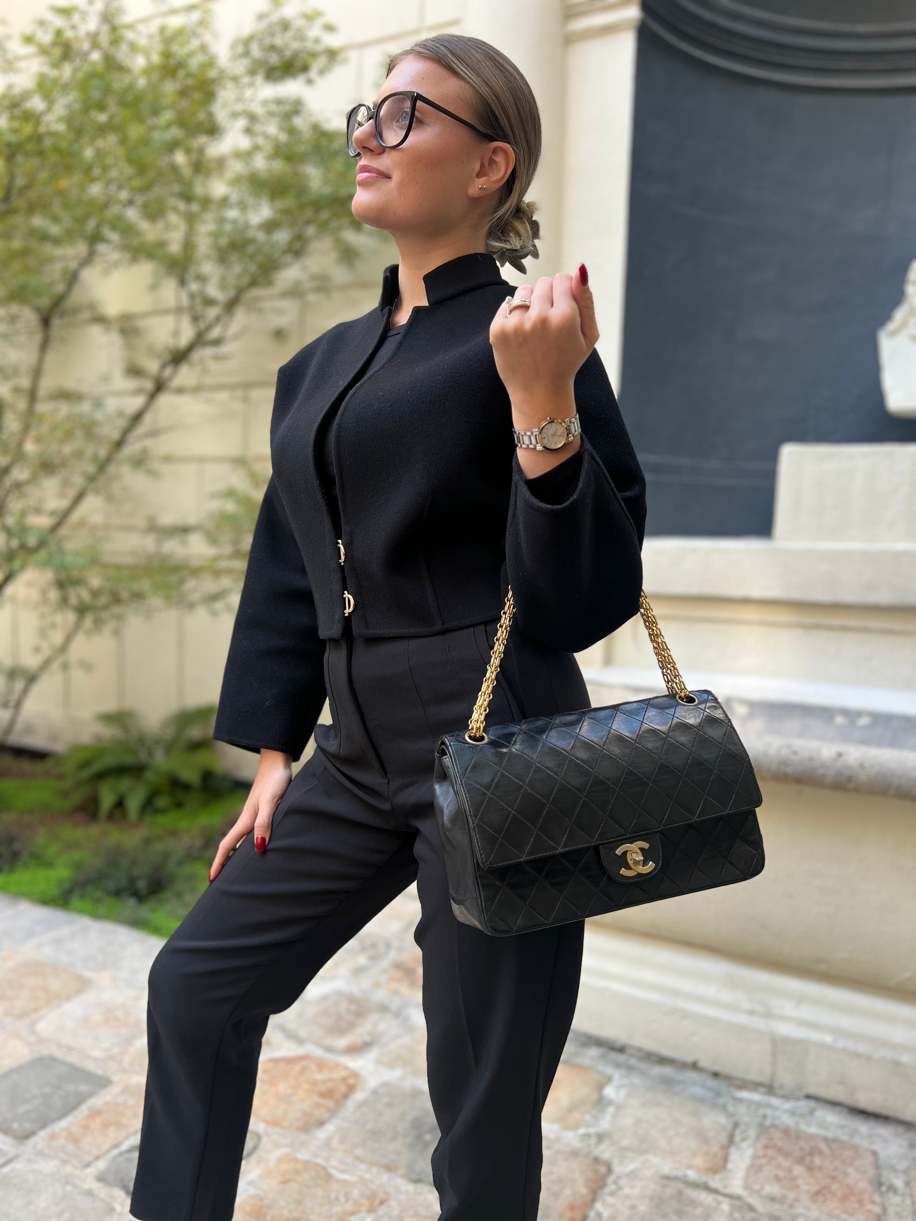 Chanel - Double Flap bag with rice-grain chain