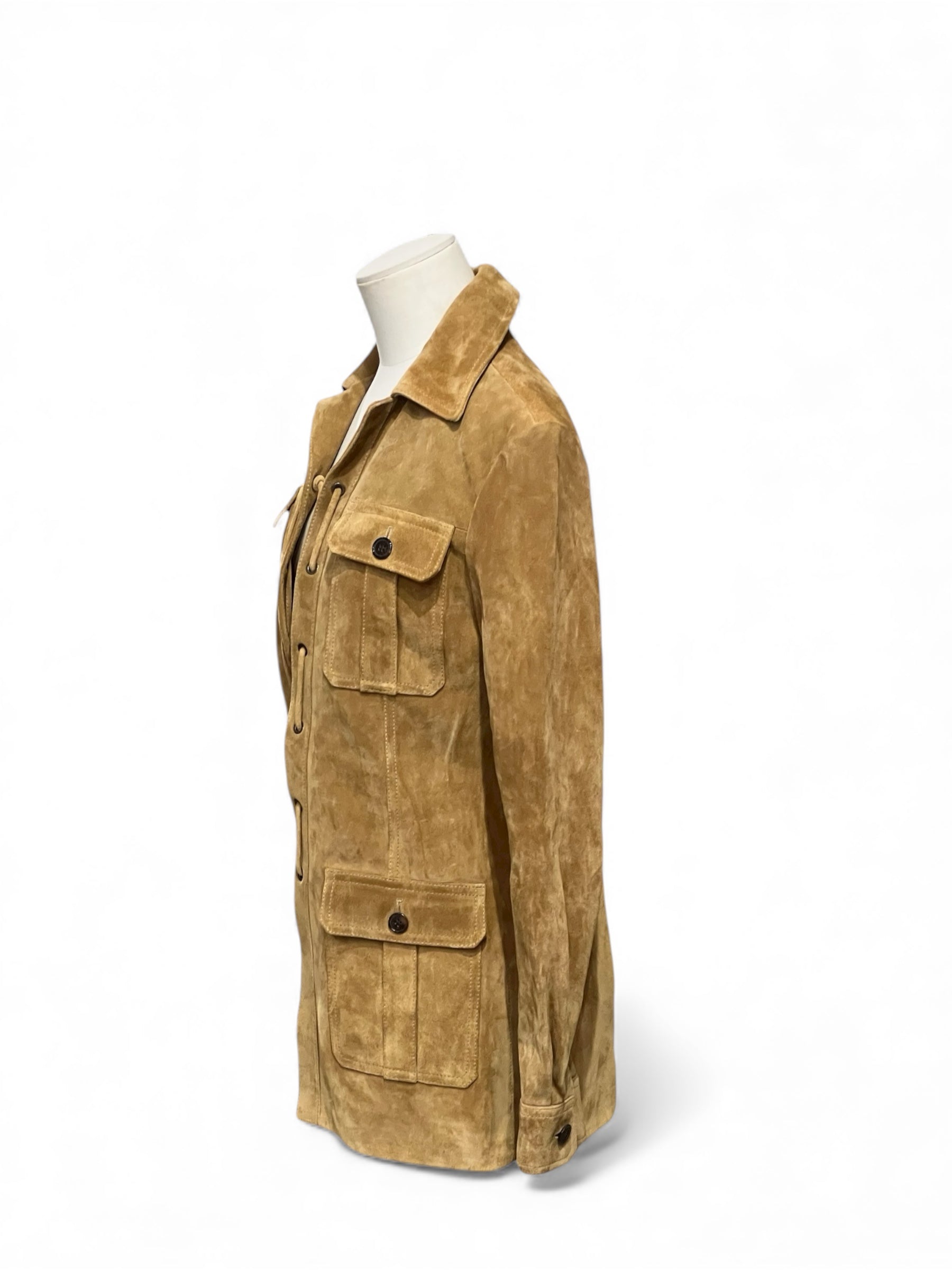 Saint Laurent - Veste en cuir marron T36
